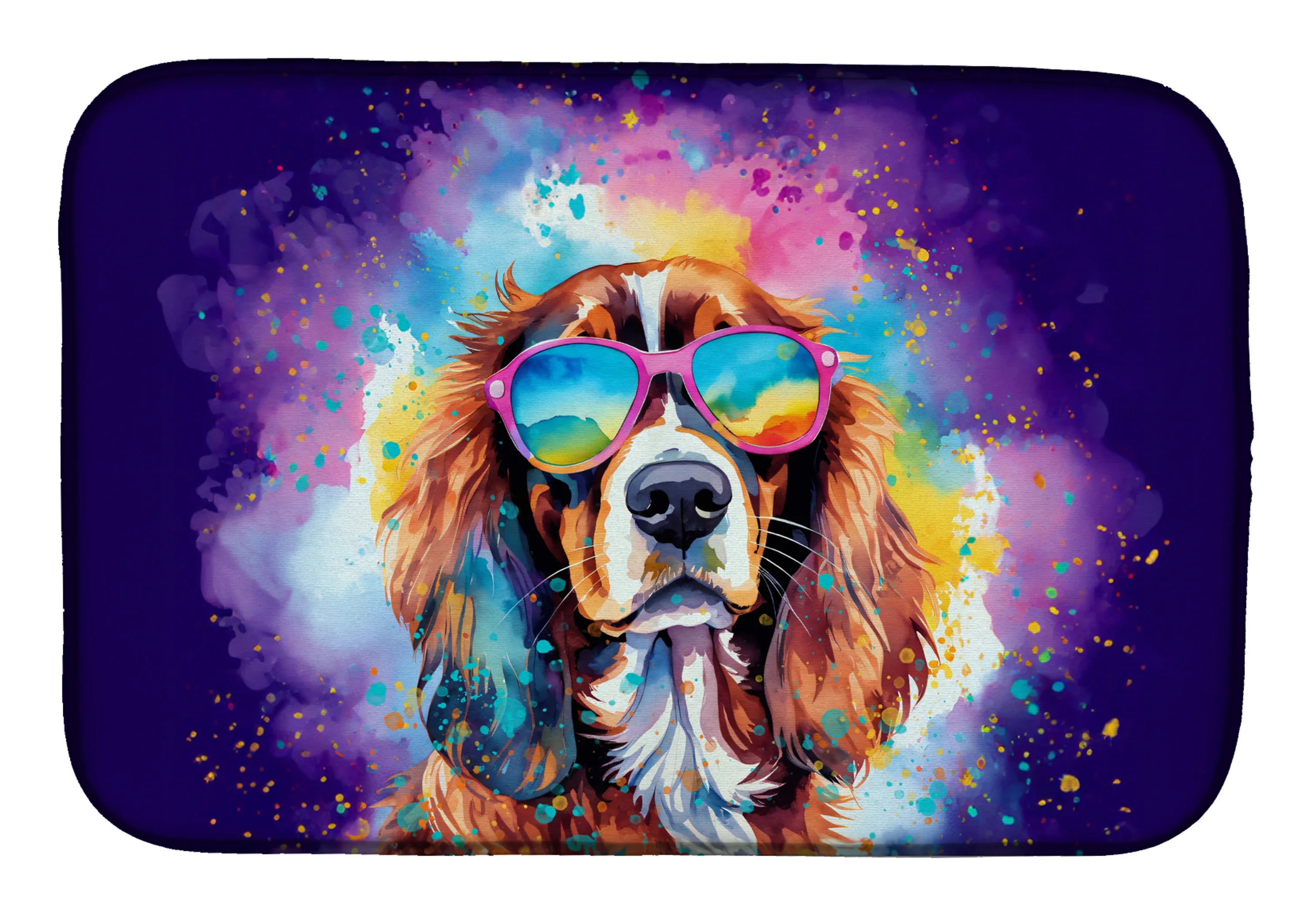 Hippie Dawg Dish Drying Mat - Size: 14  X 21" | Pack Of: 1 | Collection name: Hippie dawg