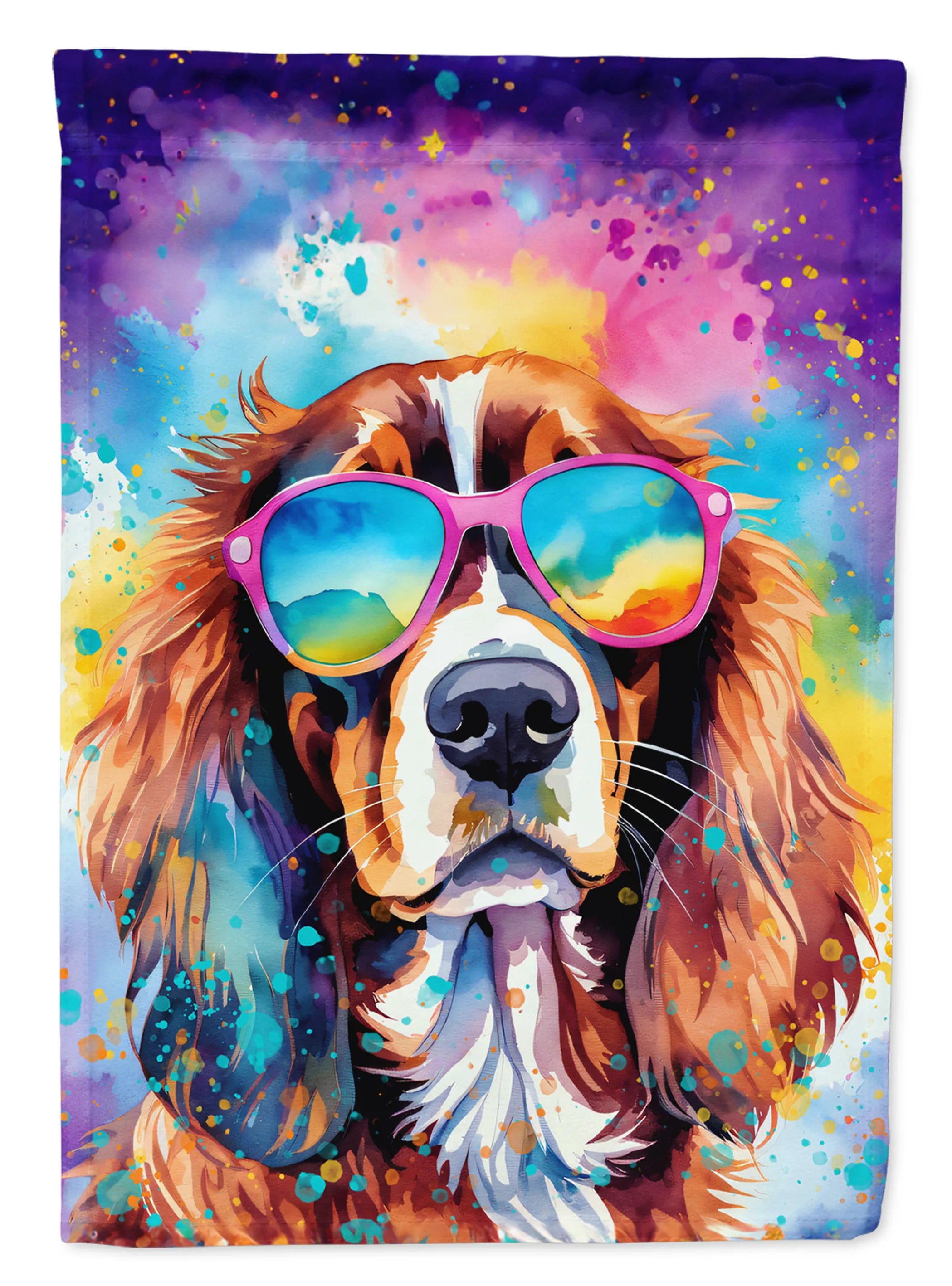 Hippie Dawg Decorative Flag - Size: GARDEN SIZE | Pack Of: 1 | Collection name: Hippie dawg