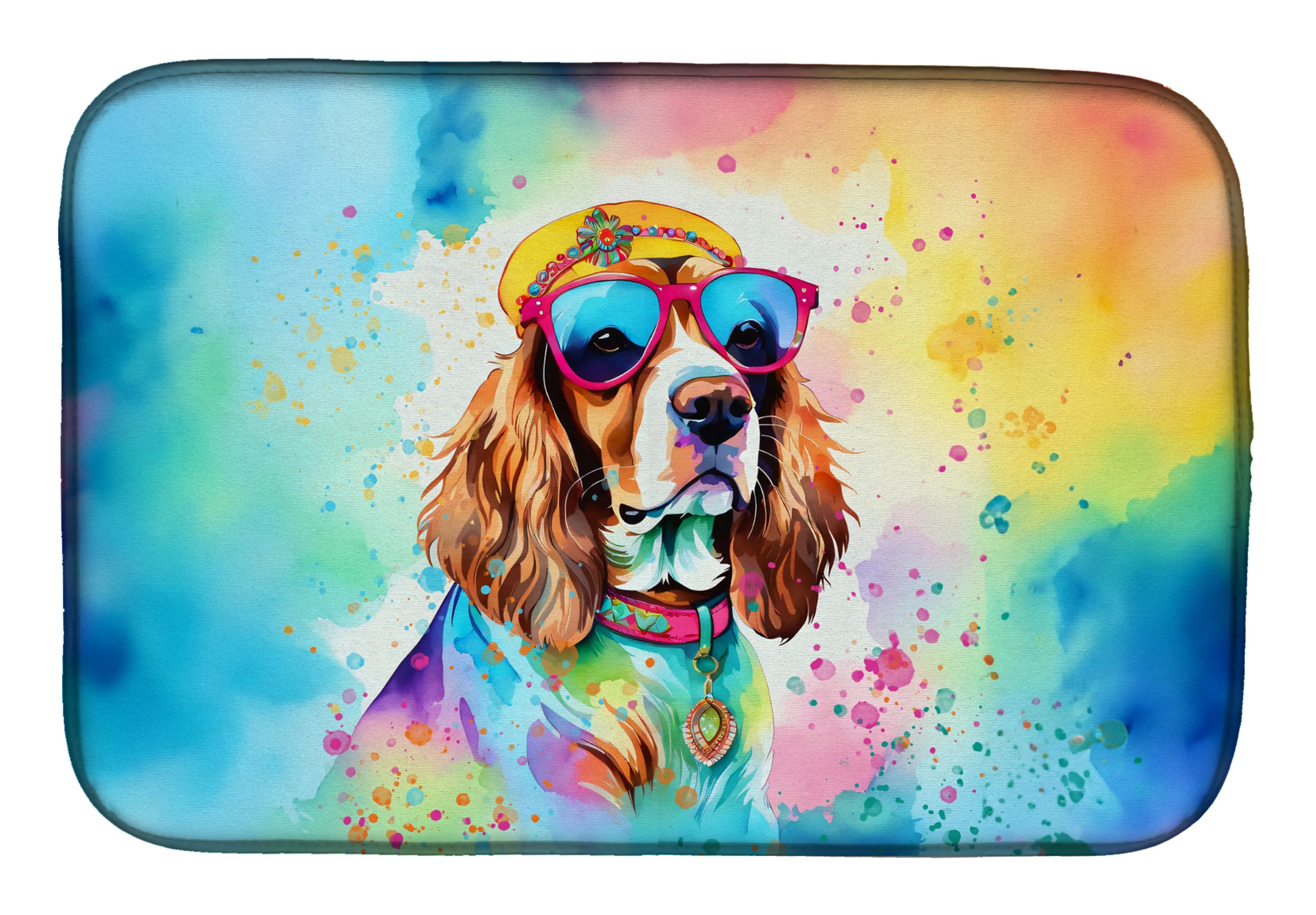 Hippie Dawg Dish Drying Mat - Size: 14  X 21" | Pack Of: 1 | Collection name: Hippie dawg