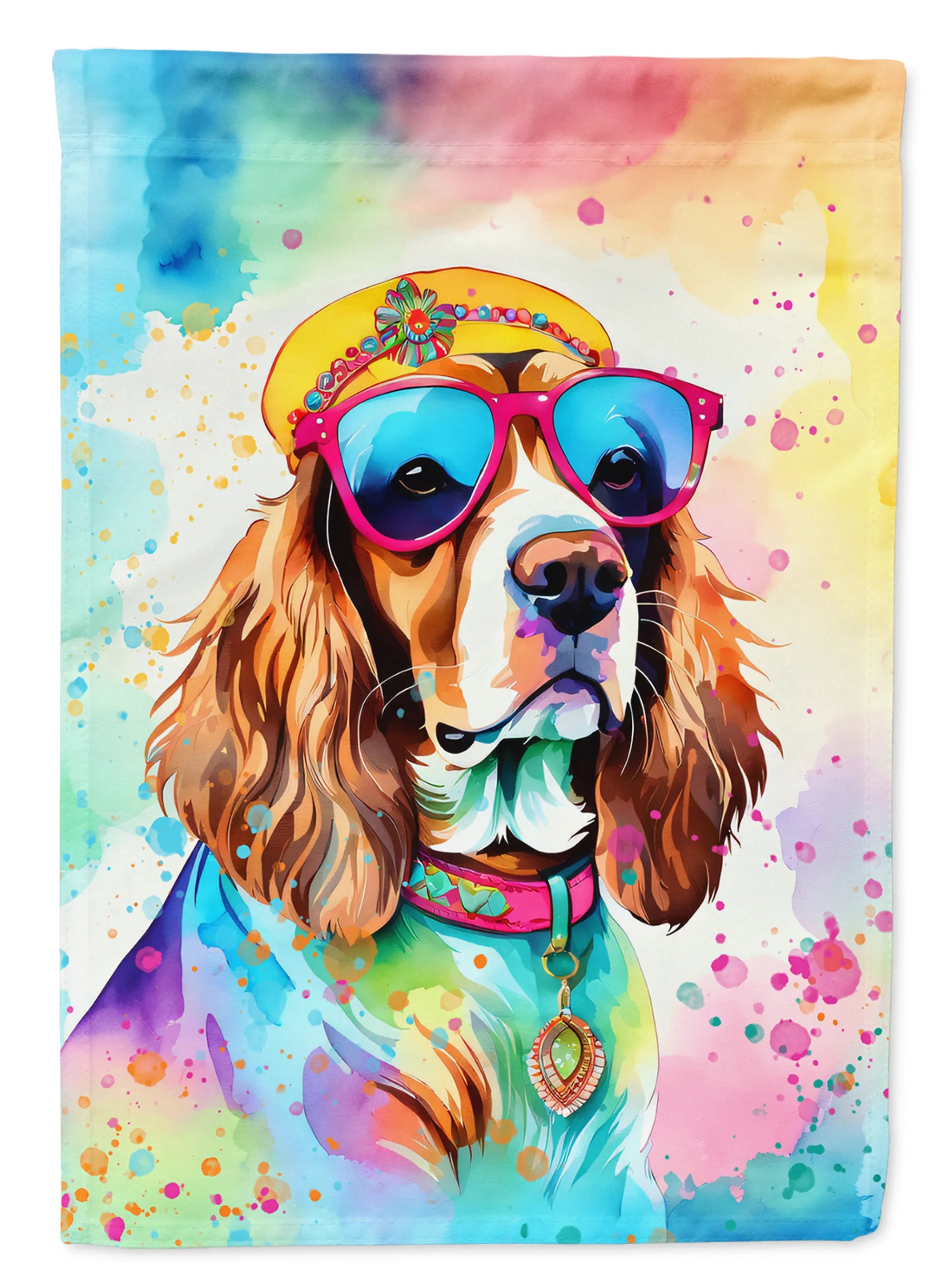 Hippie Dawg Decorative Flag - Size: GARDEN SIZE | Pack Of: 1 | Collection name: Hippie dawg