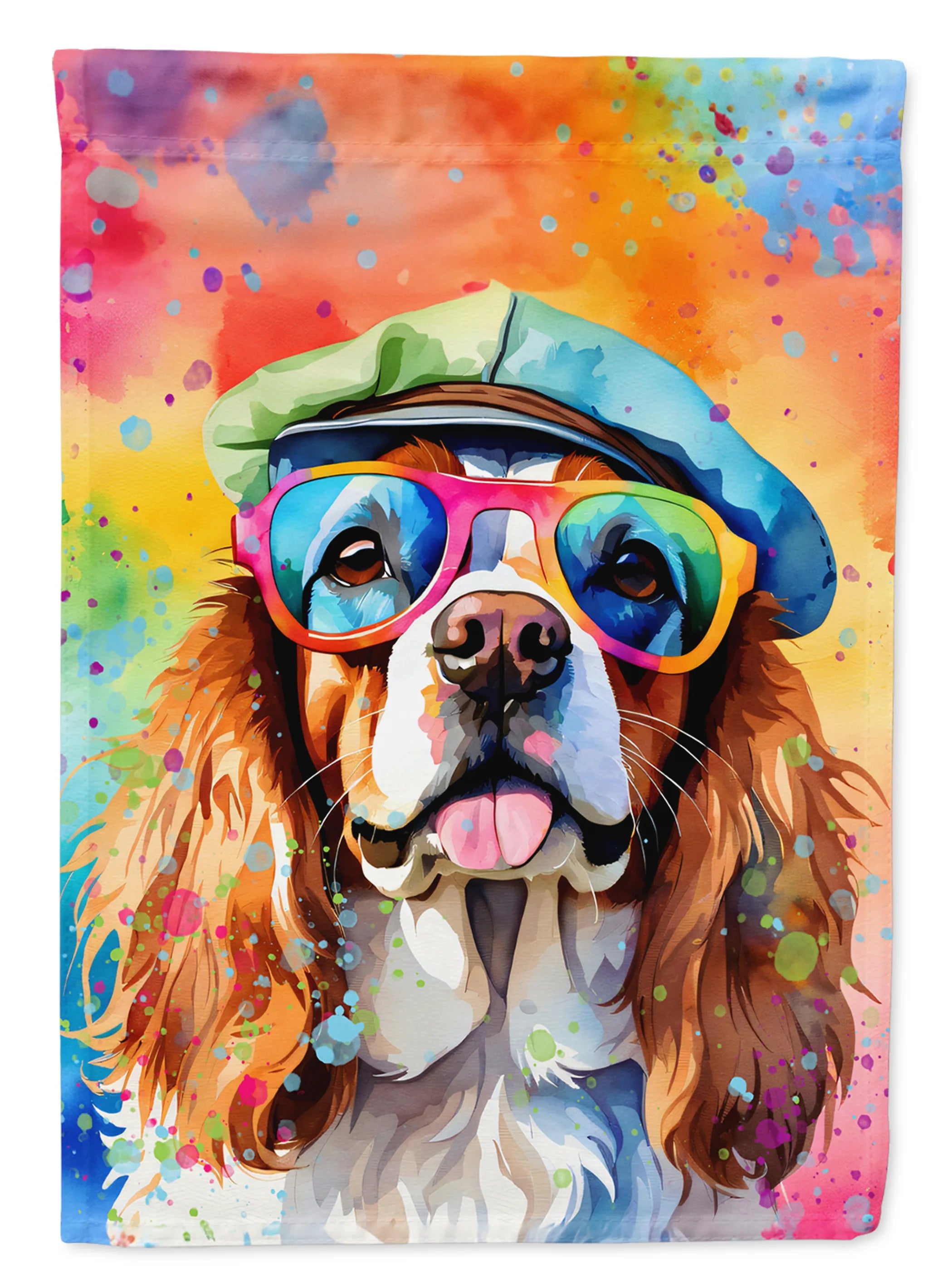 Hippie Dawg Decorative Flag - Size: GARDEN SIZE | Pack Of: 1 | Collection name: Hippie dawg