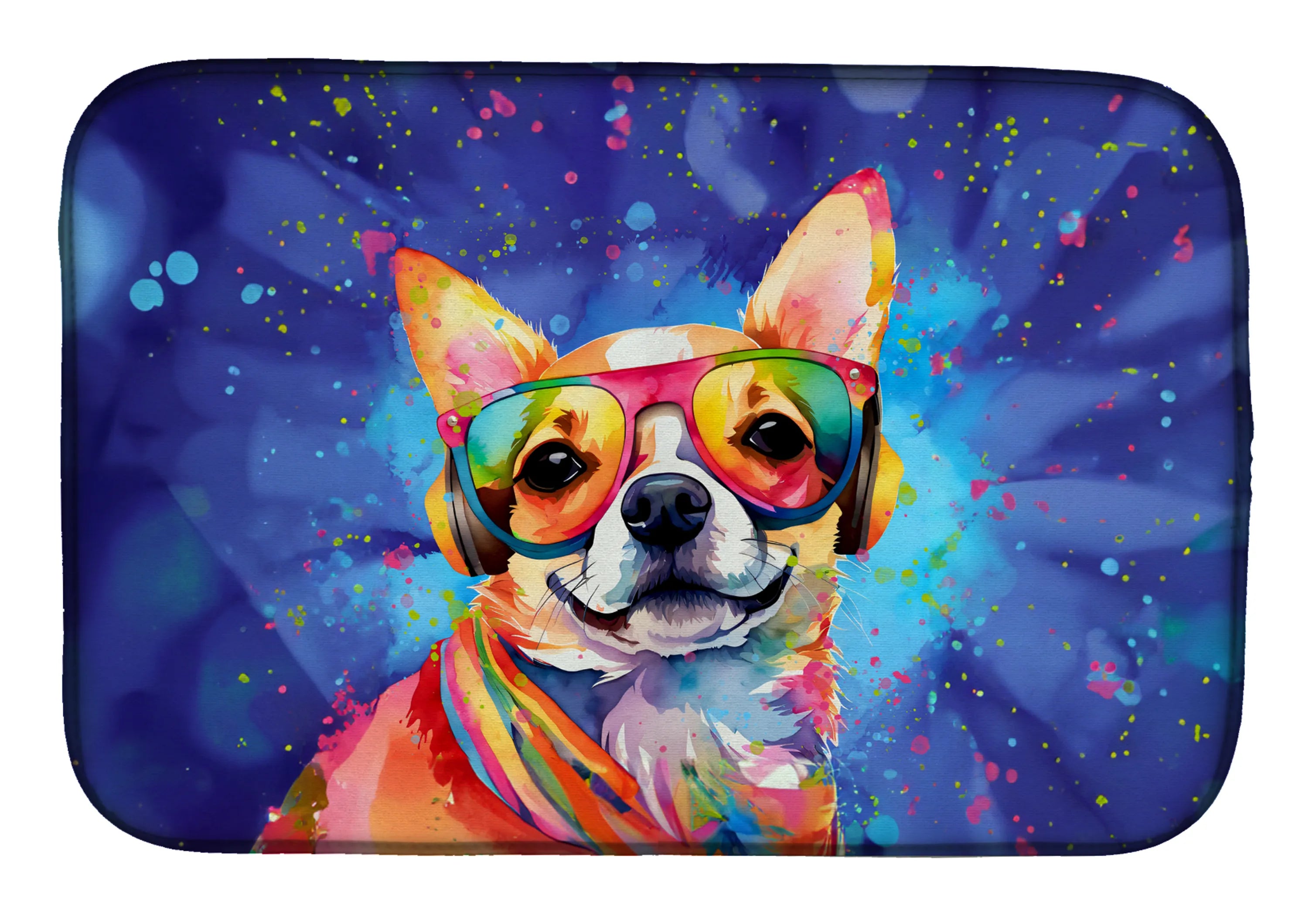 Hippie Dawg Dish Drying Mat - Size: 14  X 21" | Pack Of: 1 | Collection name: Hippie dawg