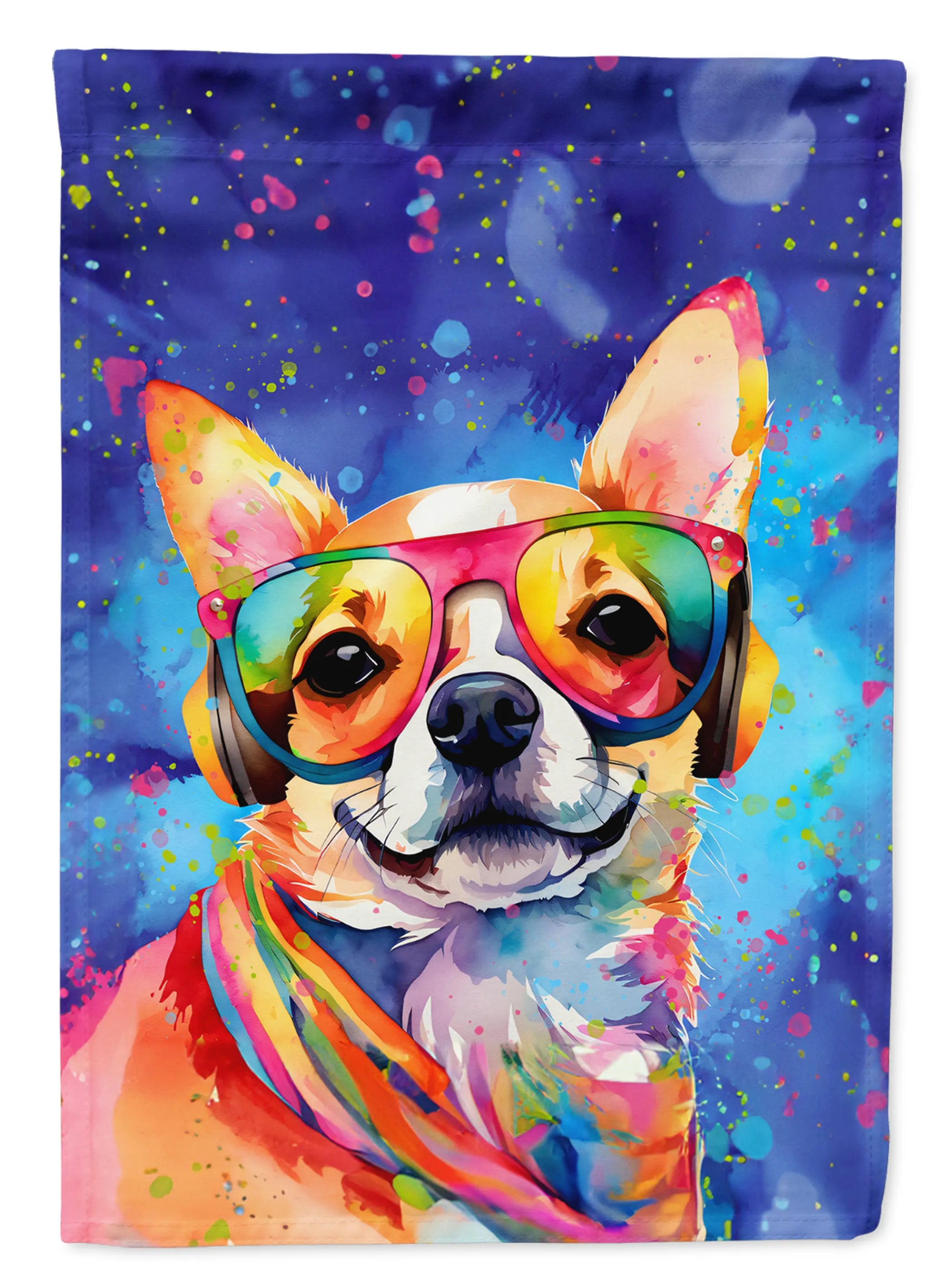 Hippie Dawg Decorative Flag - Size: GARDEN SIZE | Pack Of: 1 | Collection name: Hippie dawg