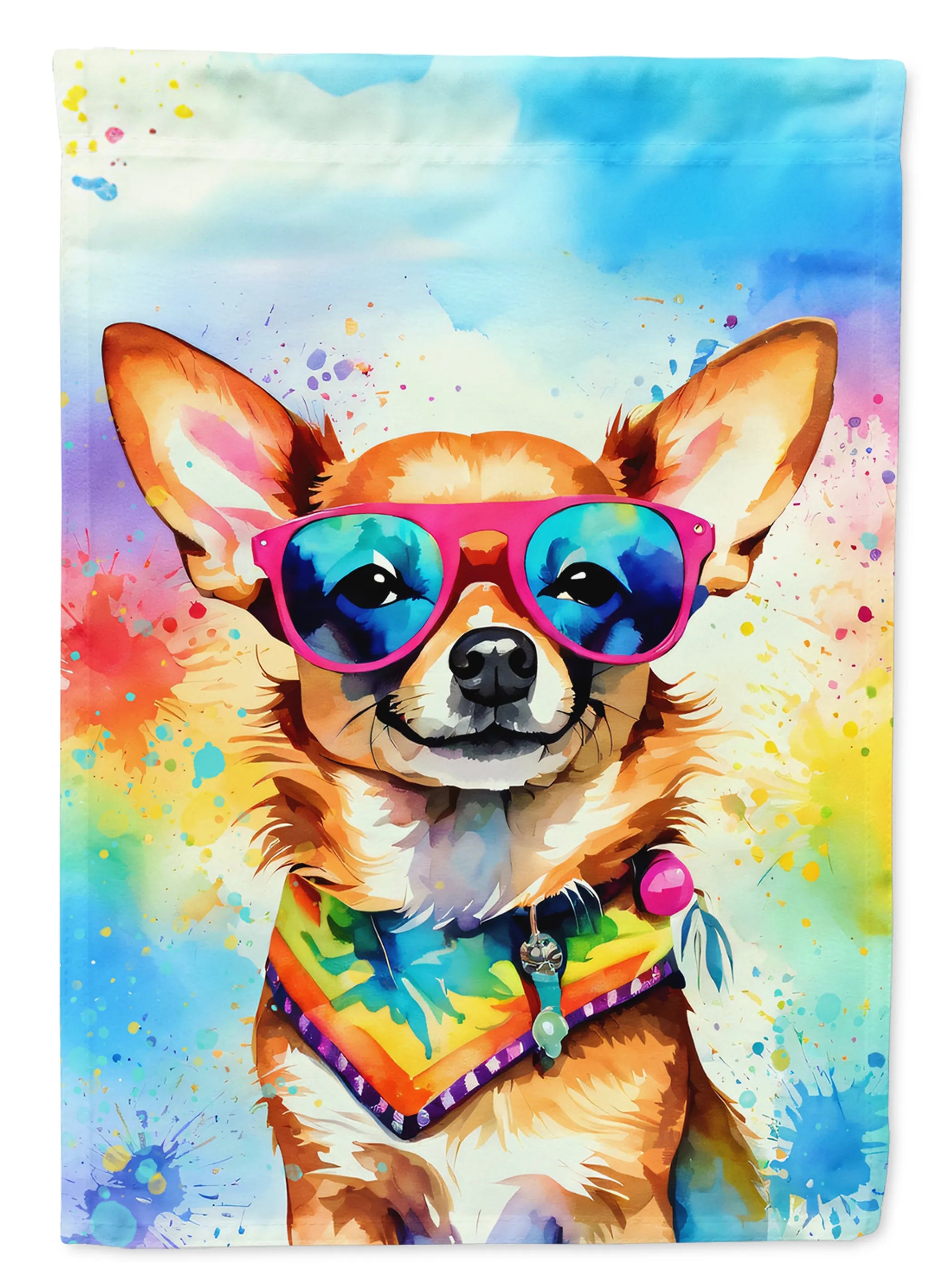 Hippie Dawg Decorative Flag - Size: GARDEN SIZE | Pack Of: 1 | Collection name: Hippie dawg