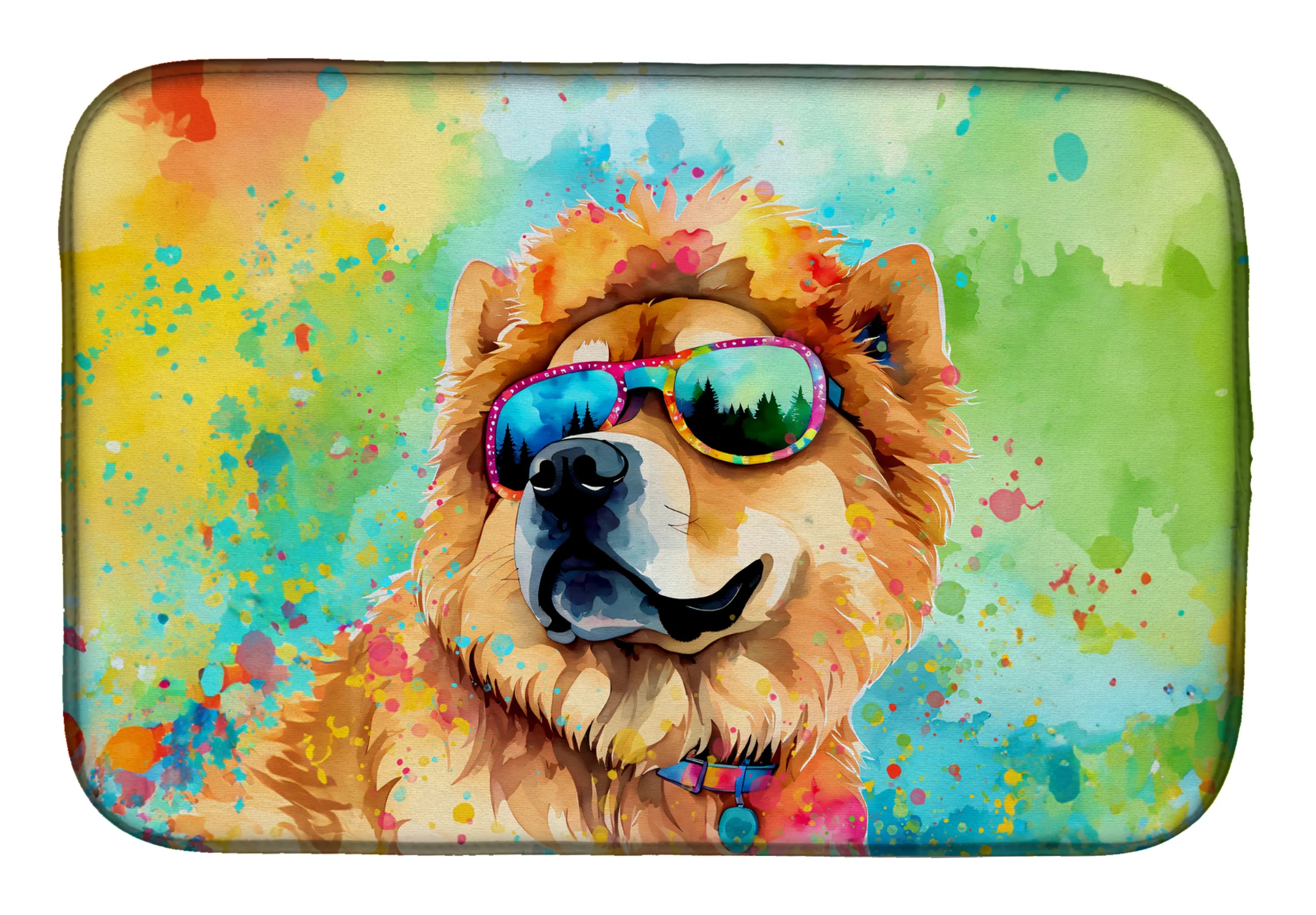 Hippie Dawg Dish Drying Mat - Size: 14  X 21" | Pack Of: 1 | Collection name: Hippie dawg