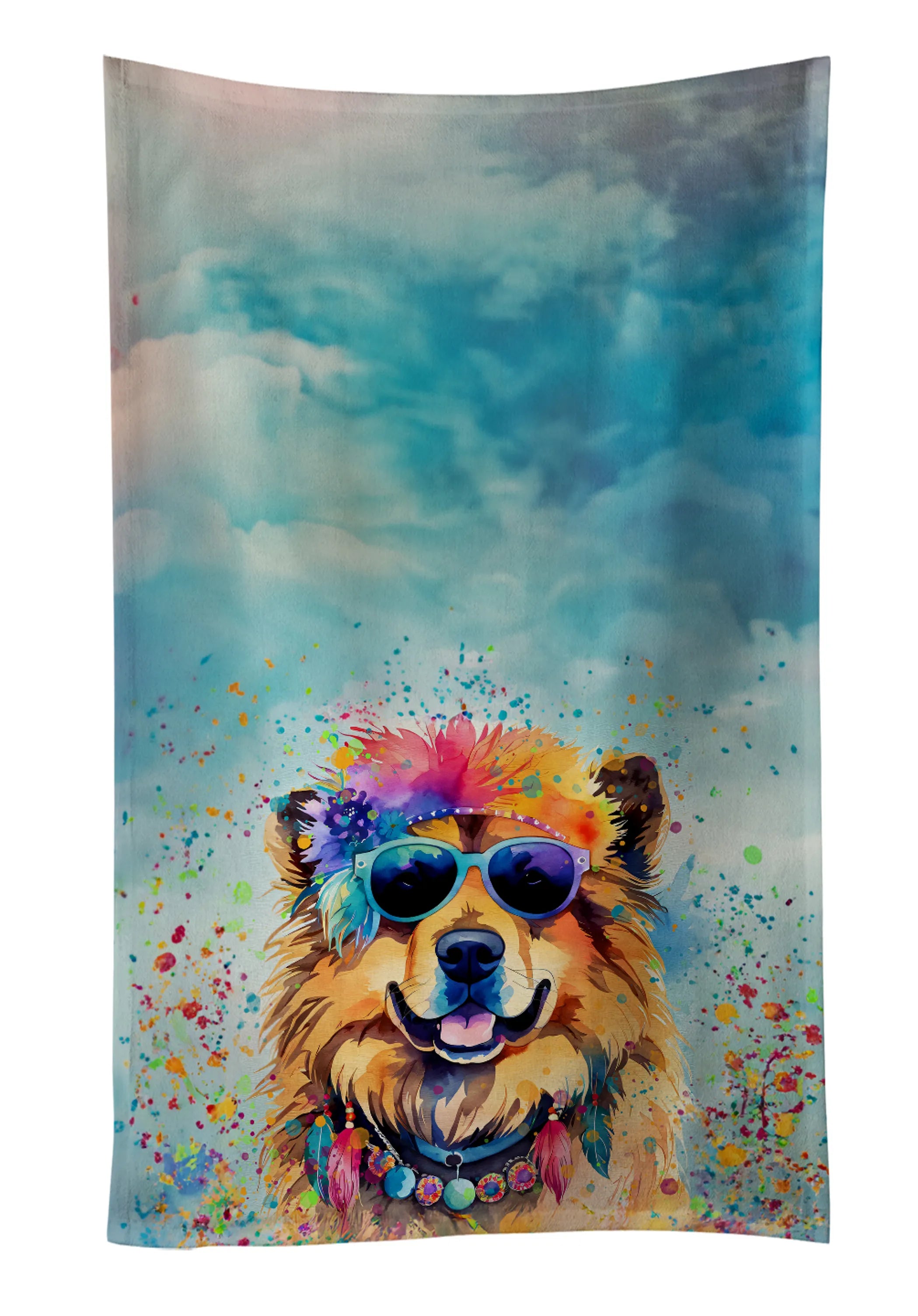 Hippie Dawg Kitchen Towel - Size: 25HX15W | Pack Of: 1 | Collection name: Hippie dawg