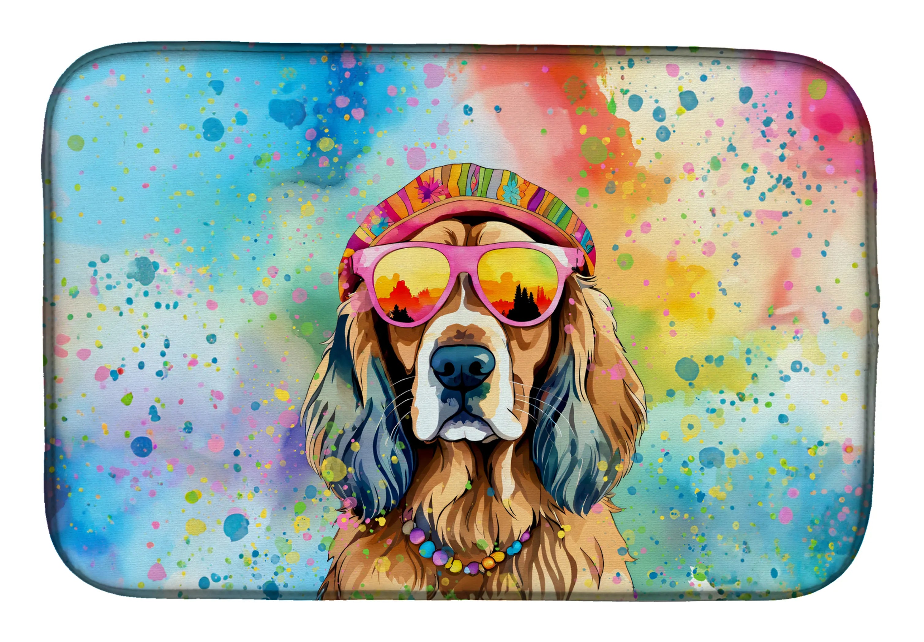Hippie Dawg Dish Drying Mat - Size: 14  X 21" | Pack Of: 1 | Collection name: Hippie dawg