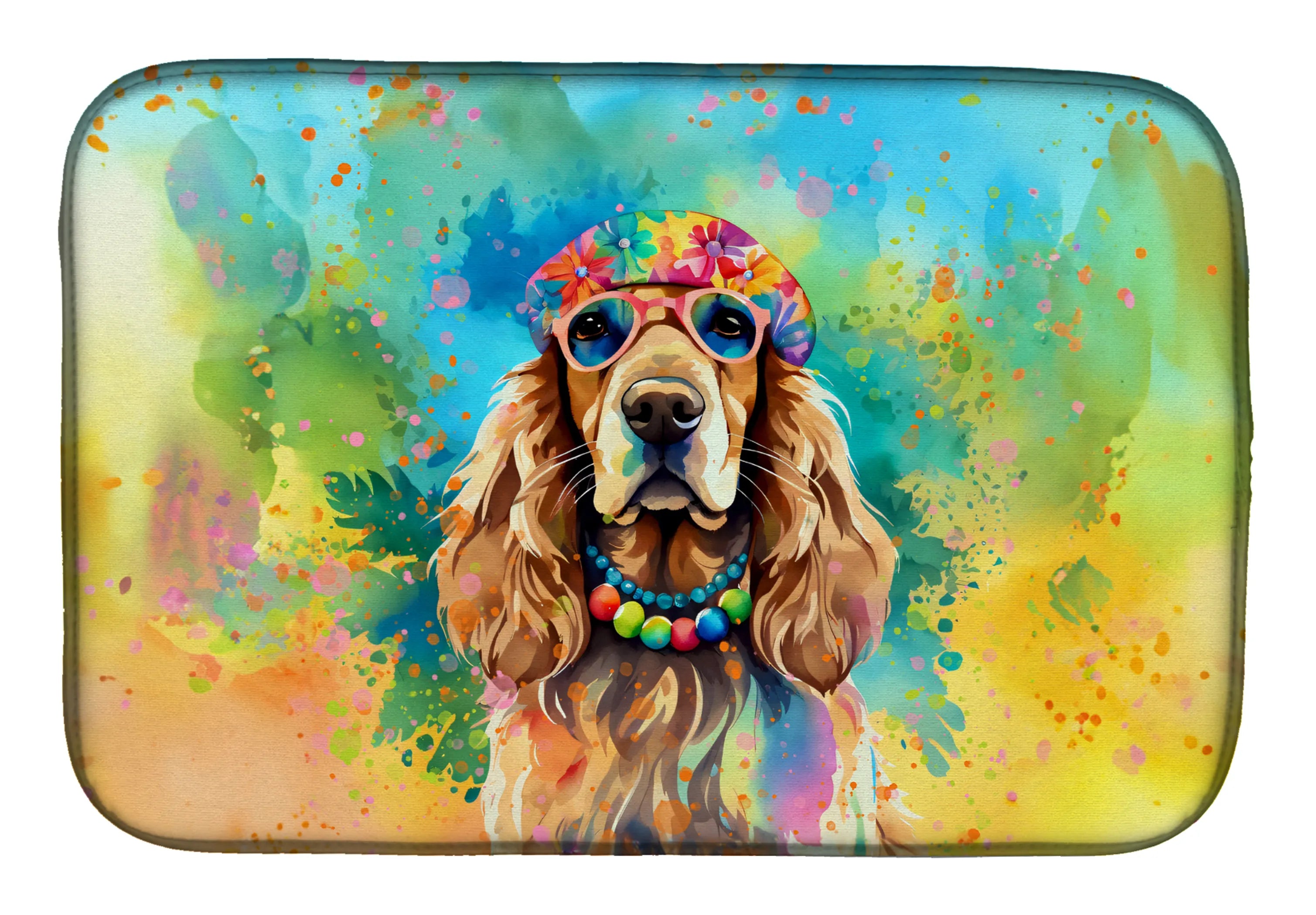 Hippie Dawg Dish Drying Mat - Size: 14  X 21" | Pack Of: 1 | Collection name: Hippie dawg