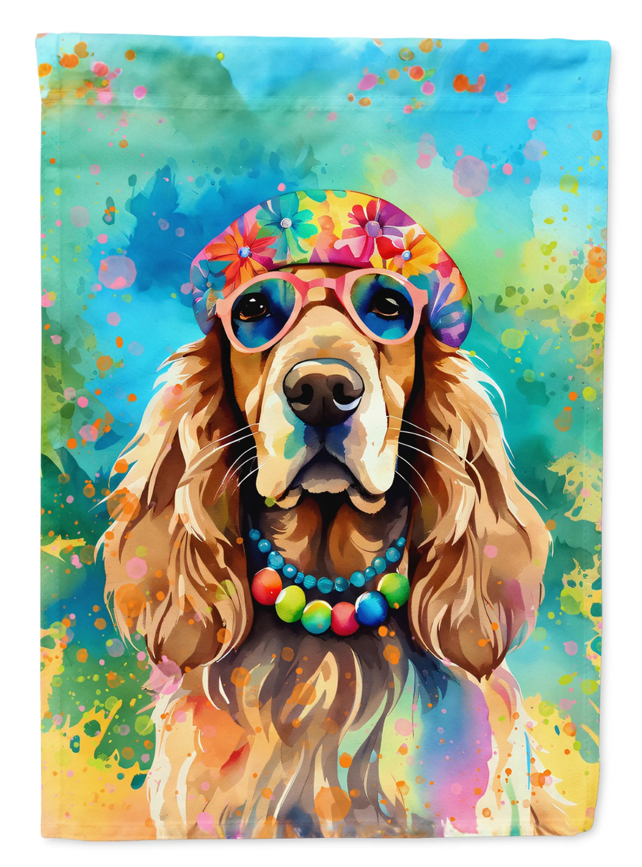 Hippie Dawg Decorative Flag - Size: GARDEN SIZE | Pack Of: 1 | Collection name: Hippie dawg