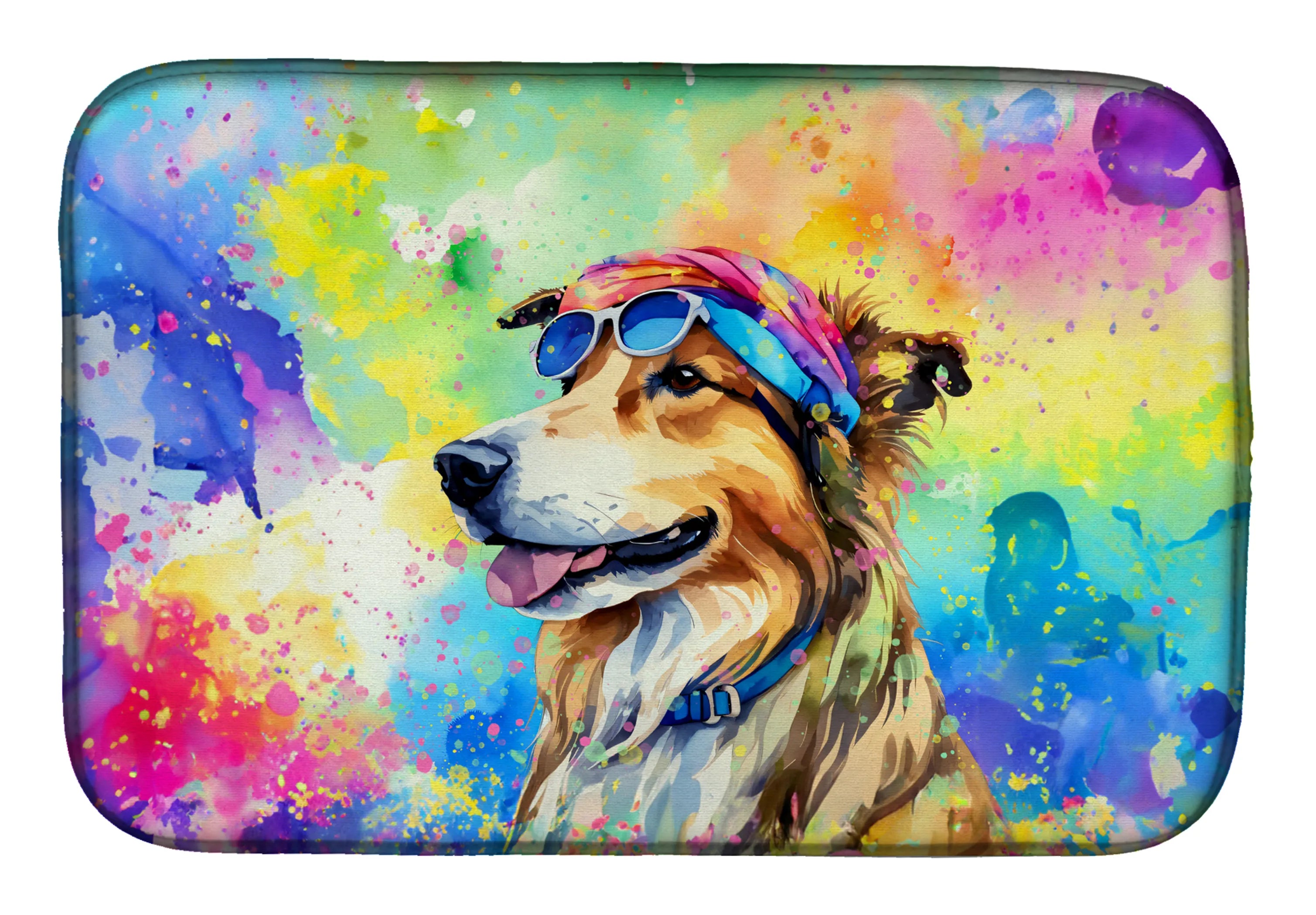 Hippie Dawg Dish Drying Mat - Size: 14  X 21" | Pack Of: 1 | Collection name: Hippie dawg