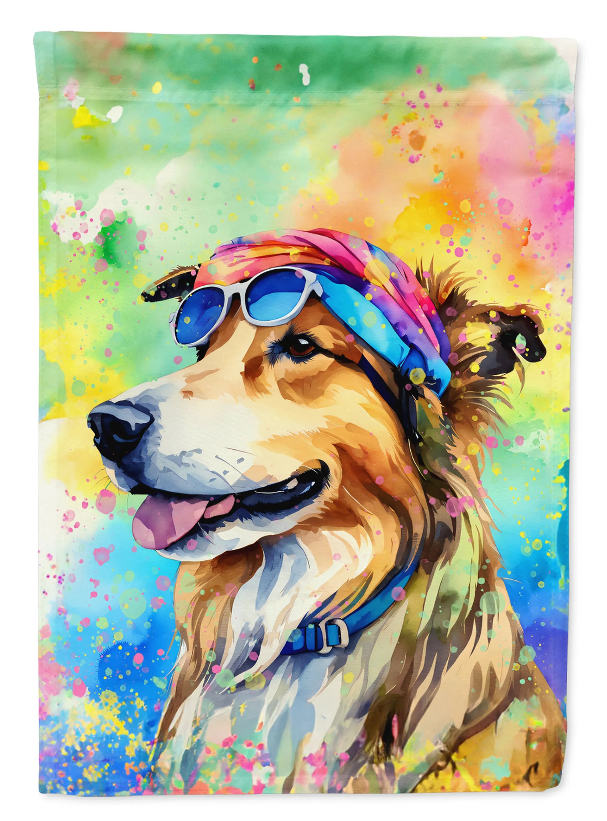 Hippie Dawg Decorative Flag - Size: GARDEN SIZE | Pack Of: 1 | Collection name: Hippie dawg