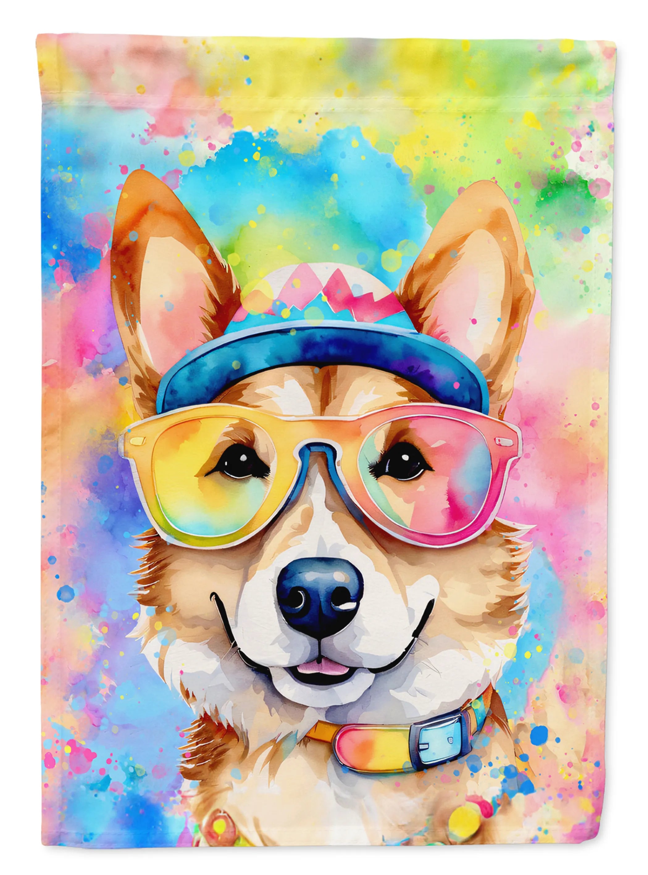 Hippie Dawg Decorative Flag - Size: GARDEN SIZE | Pack Of: 1 | Collection name: Hippie dawg