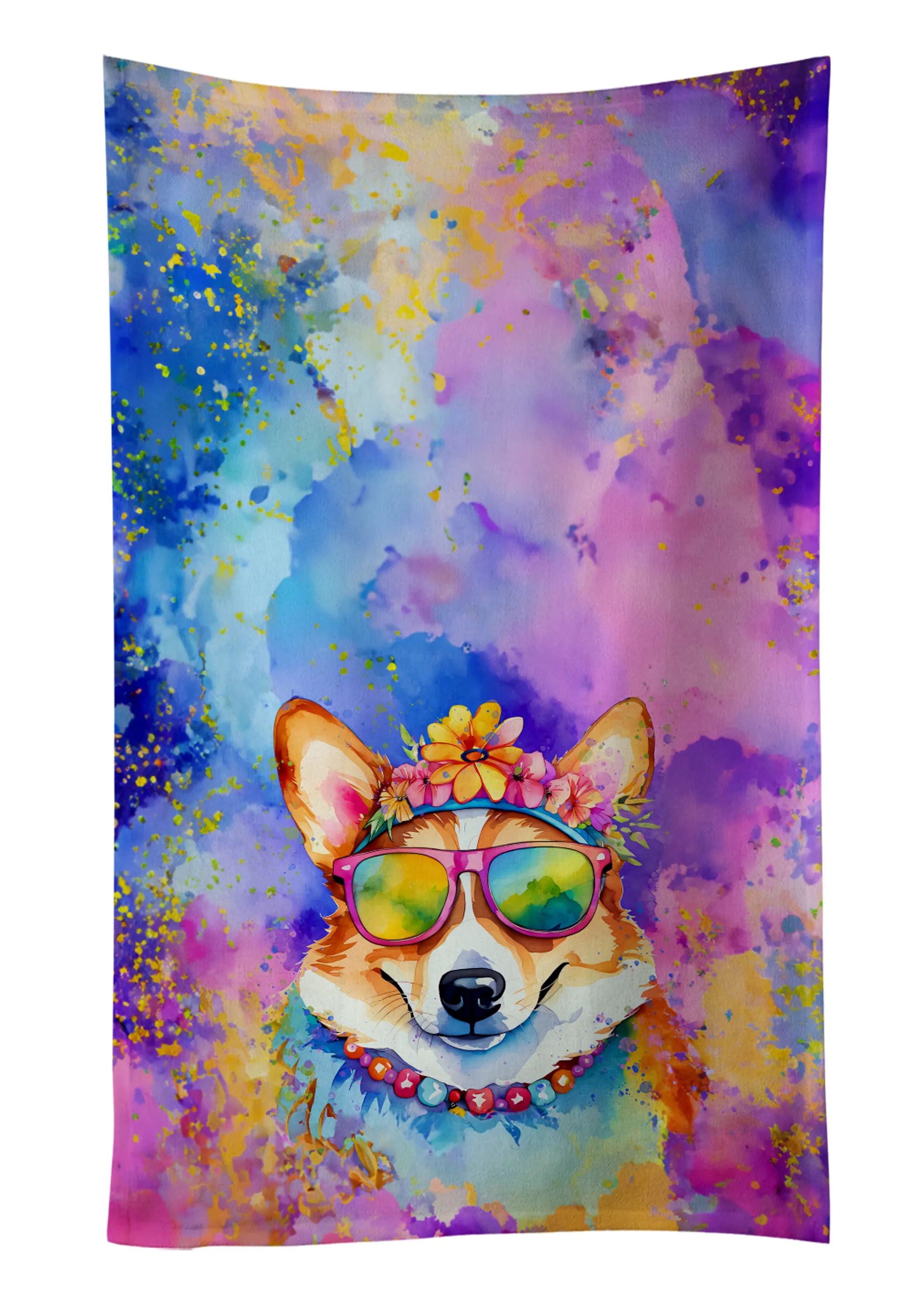 Hippie Dawg Kitchen Towel - Size: 25HX15W | Pack Of: 1 | Collection name: Hippie dawg