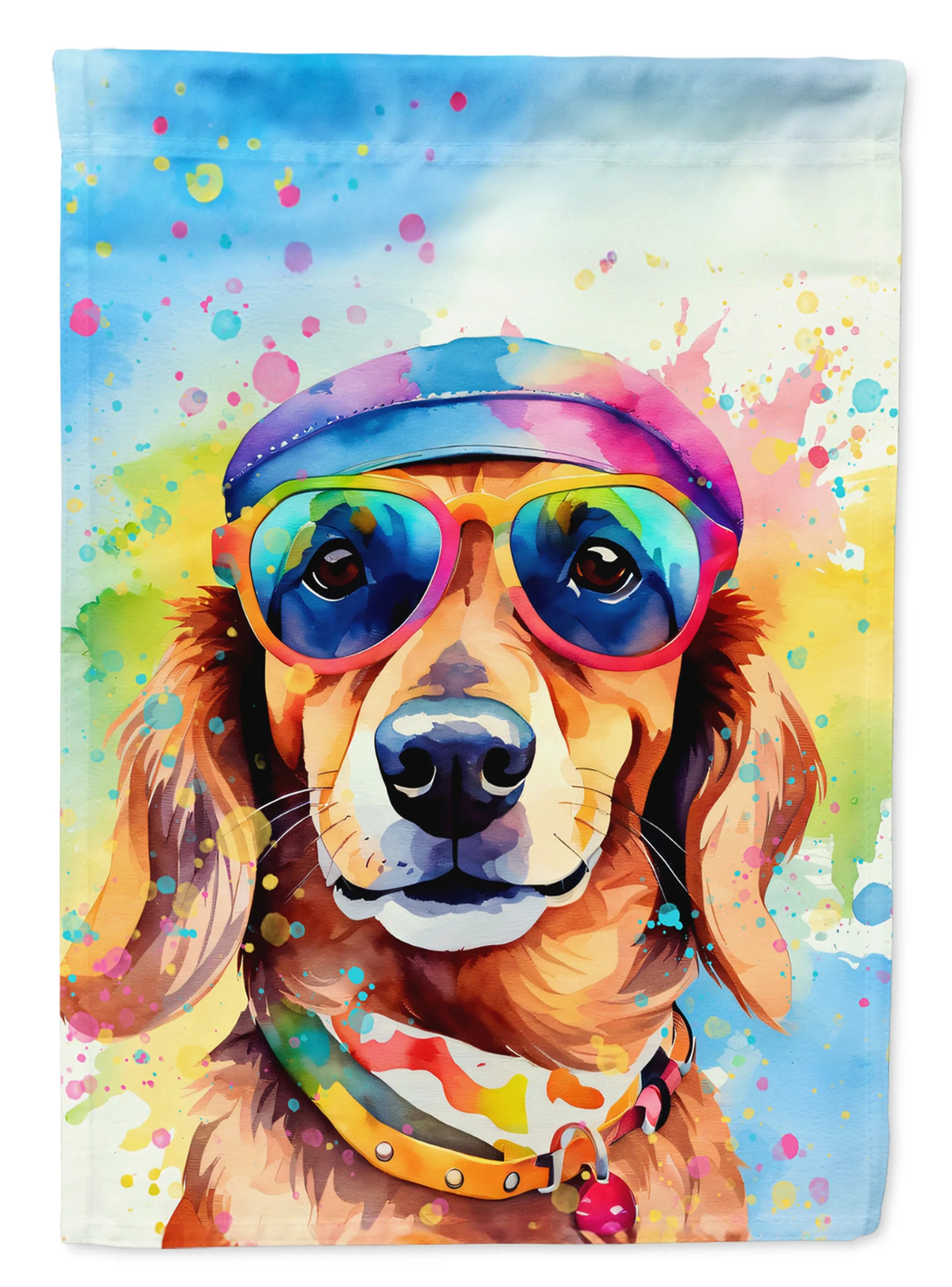 Hippie Dawg Decorative Flag - Size: GARDEN SIZE | Pack Of: 1 | Collection name: Hippie dawg