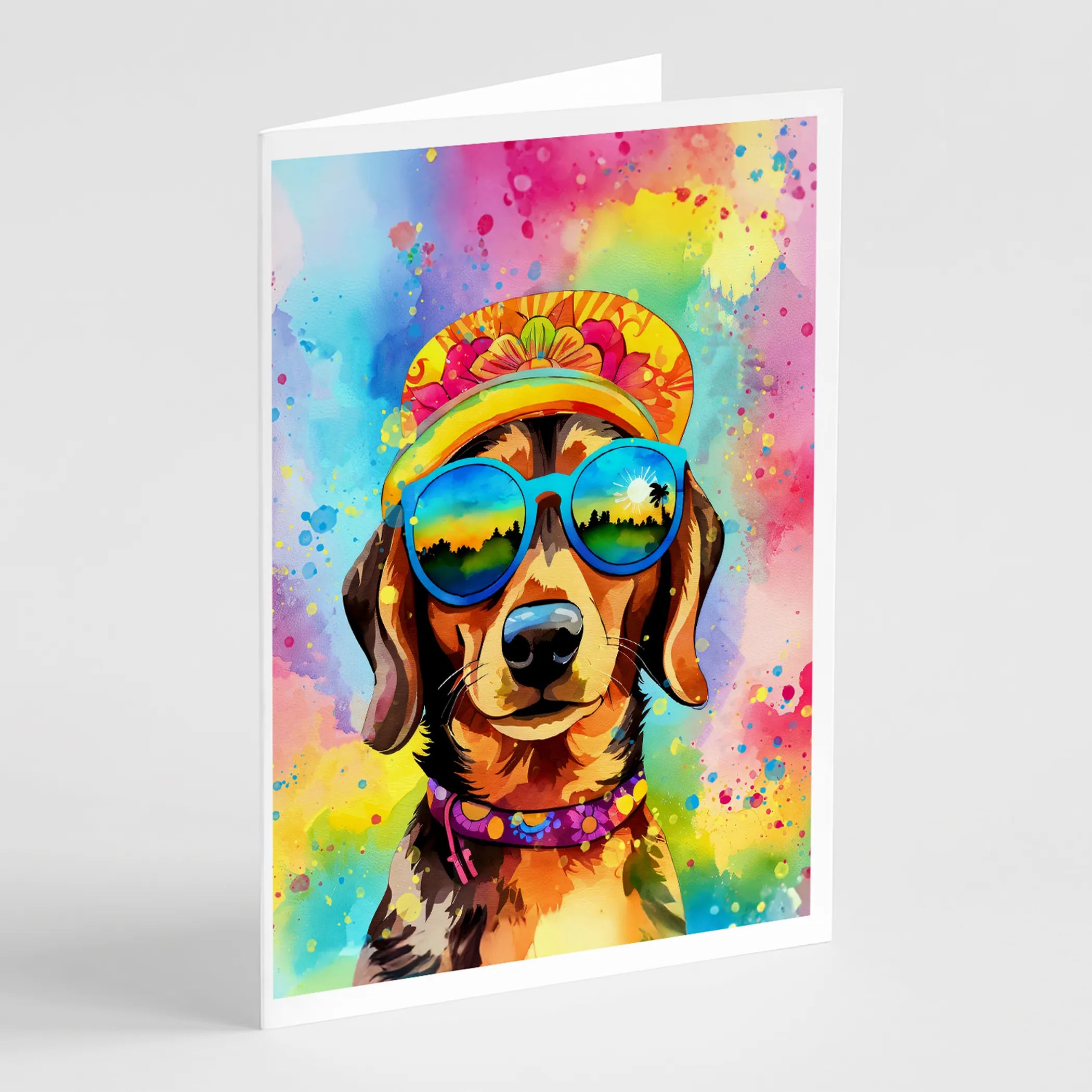 Hippie Dawg Greeting Cards  - Size: 5X7 | Pack Of: 1 | Collection name: Hippie dawg
