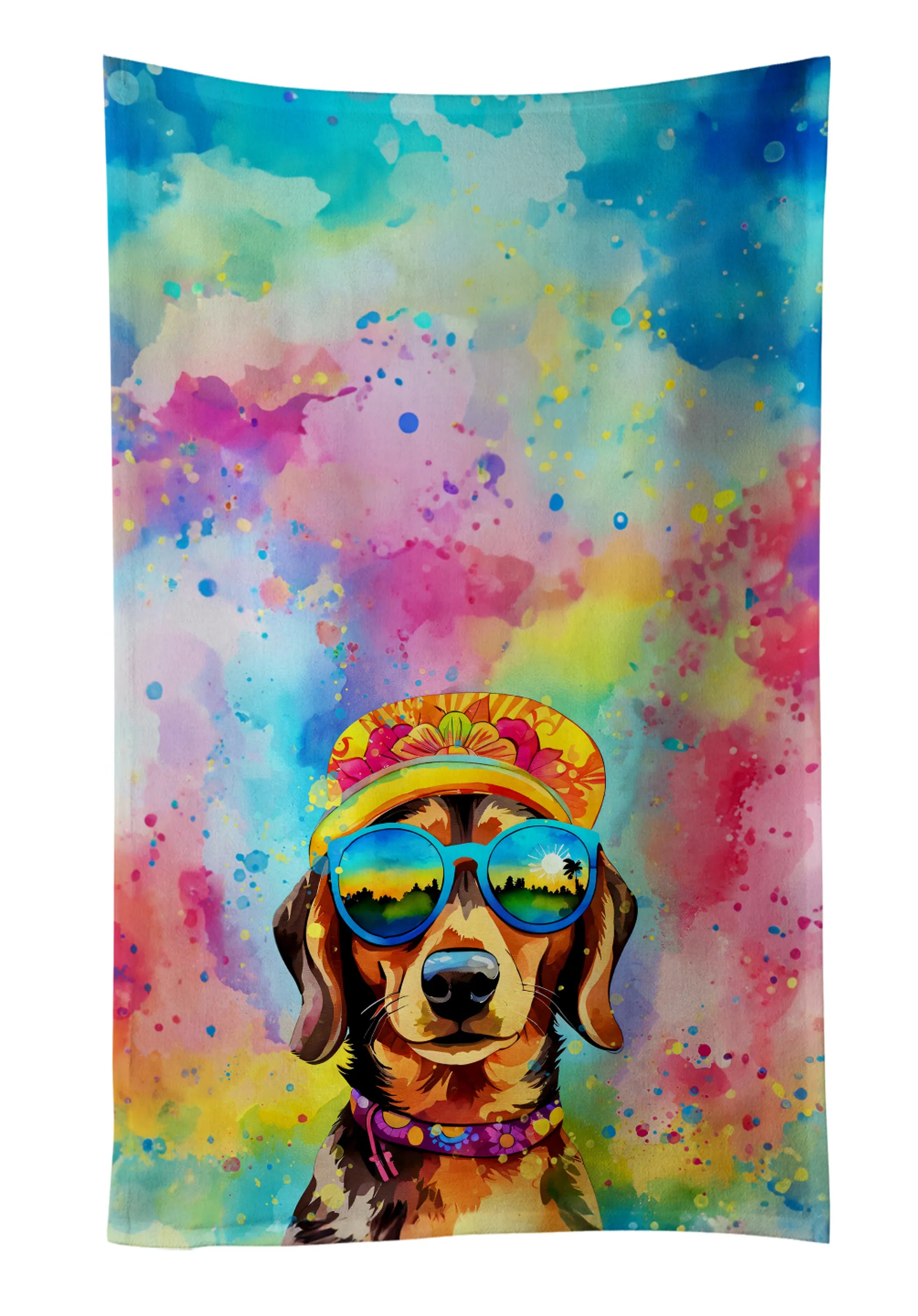 Hippie Dawg Kitchen Towel - Size: 25HX15W | Pack Of: 1 | Collection name: Hippie dawg