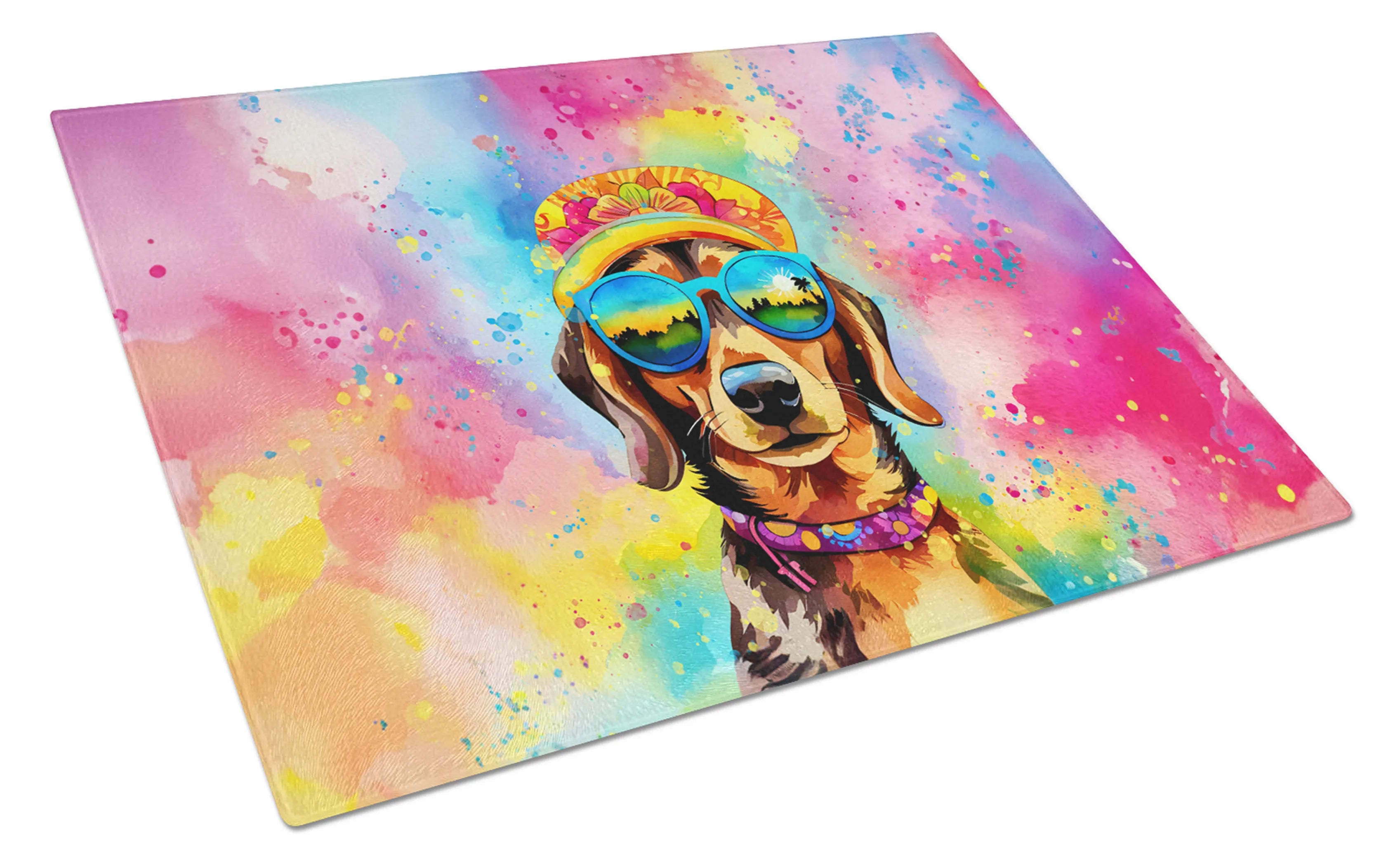 Hippie Dawg Glass Cutting Board - Size: LARGE | Pack Of: 1 | Collection name: Hippie dawg