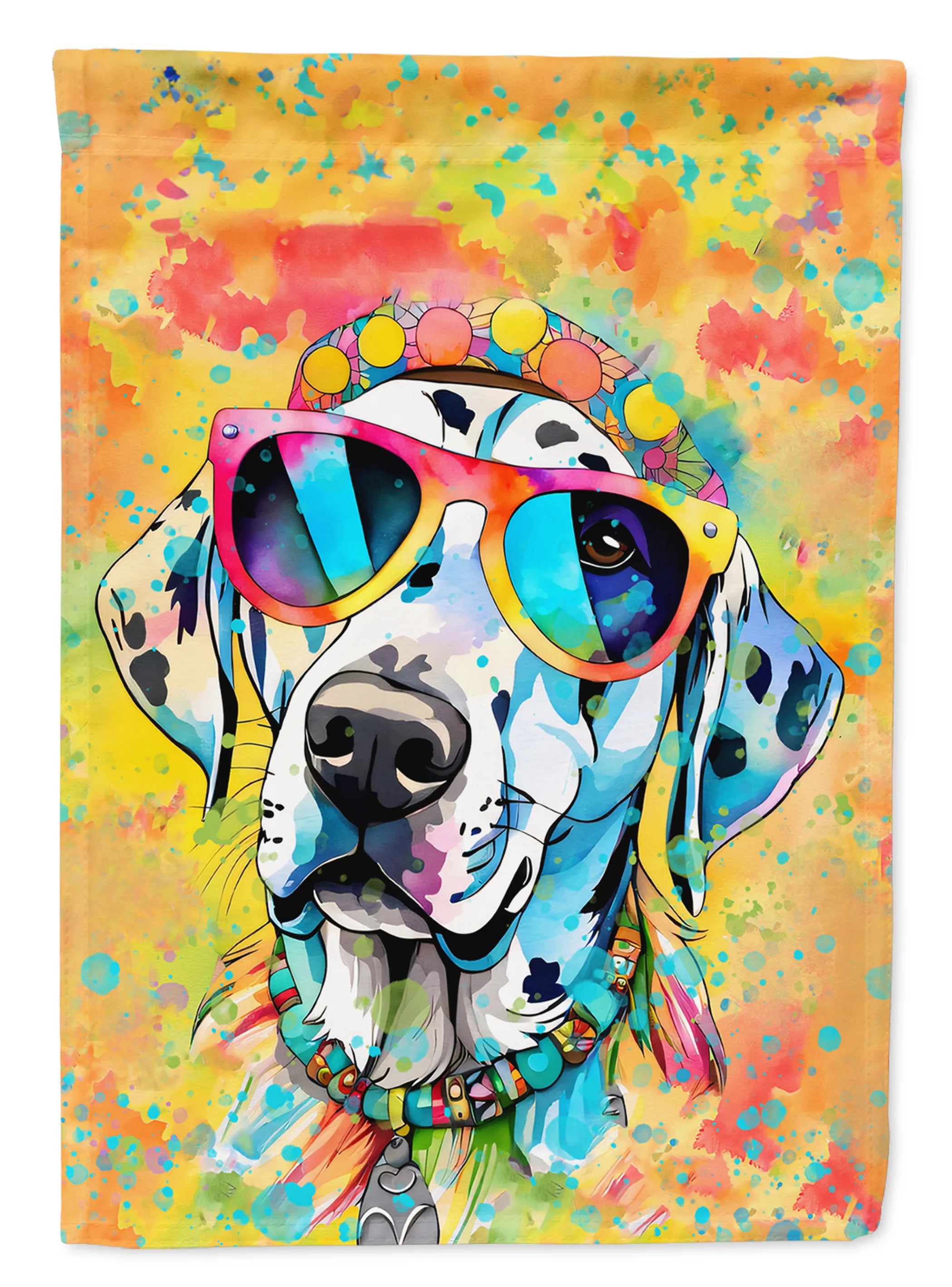 Hippie Dawg Decorative Flag - Size: GARDEN SIZE | Pack Of: 1 | Collection name: Hippie dawg