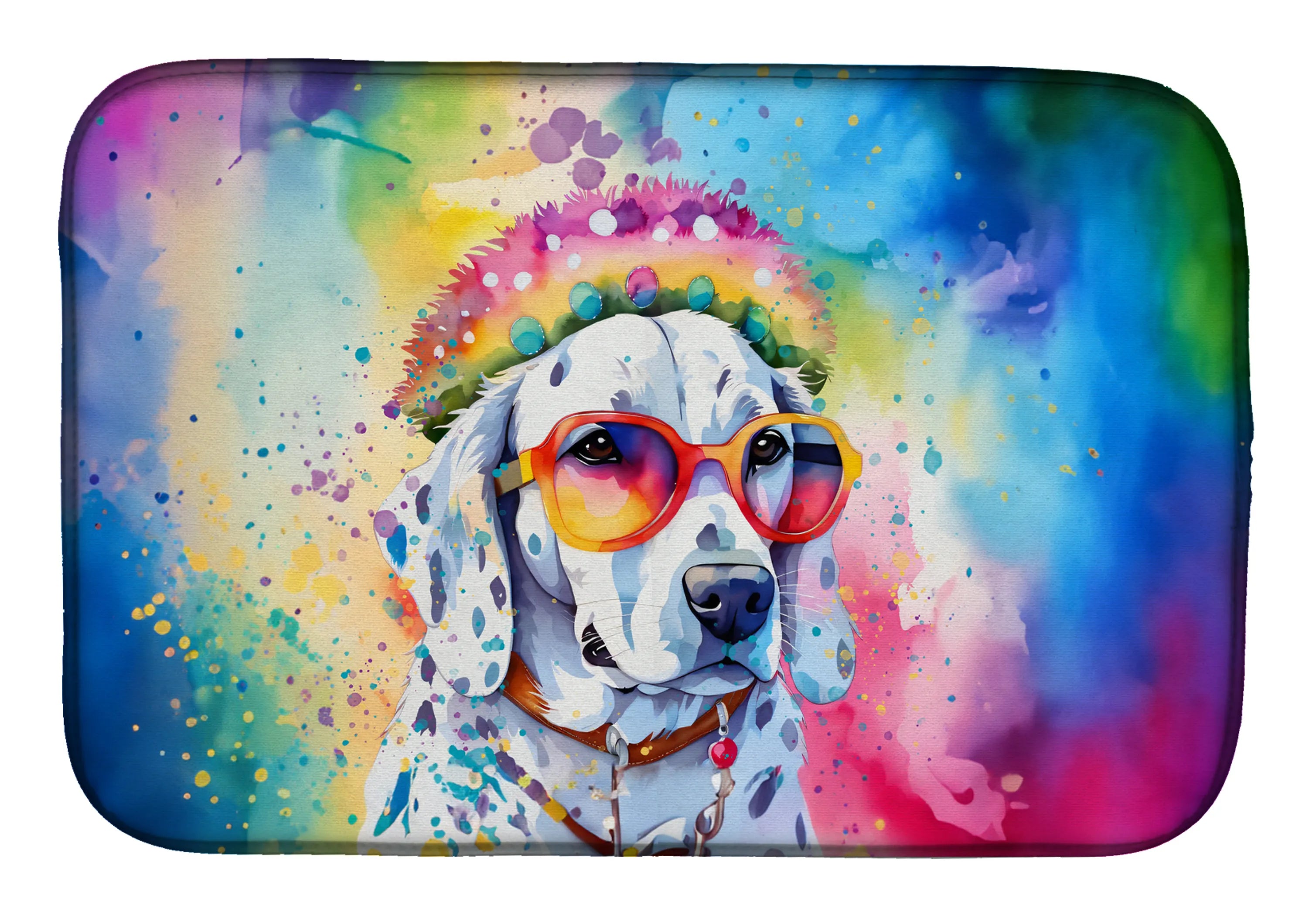 Hippie Dawg Dish Drying Mat - Size: 14  X 21" | Pack Of: 1 | Collection name: Hippie dawg