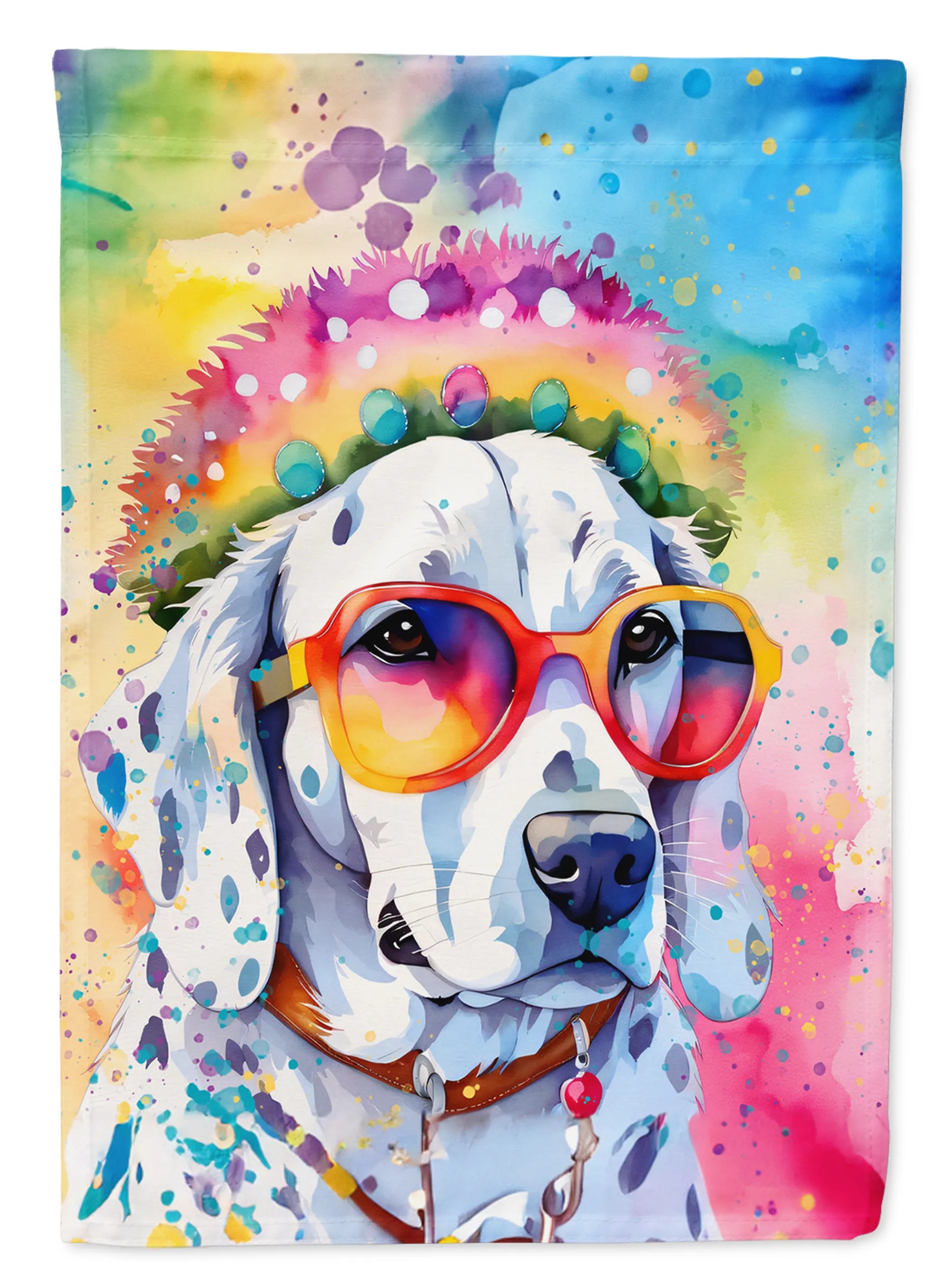 Hippie Dawg Decorative Flag - Size: GARDEN SIZE | Pack Of: 1 | Collection name: Hippie dawg