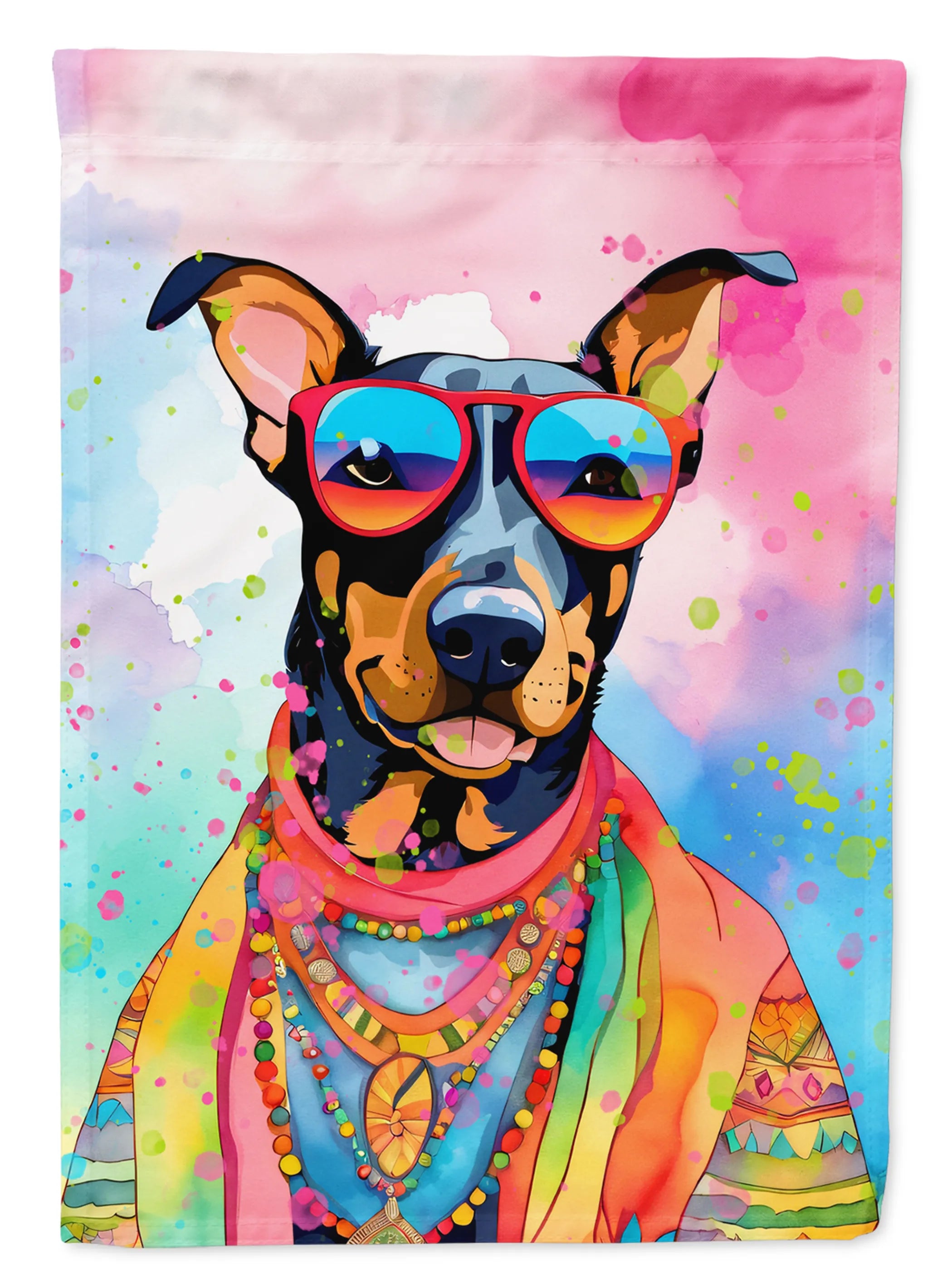 Hippie Dawg Decorative Flag - Size: GARDEN SIZE | Pack Of: 1 | Collection name: Hippie dawg