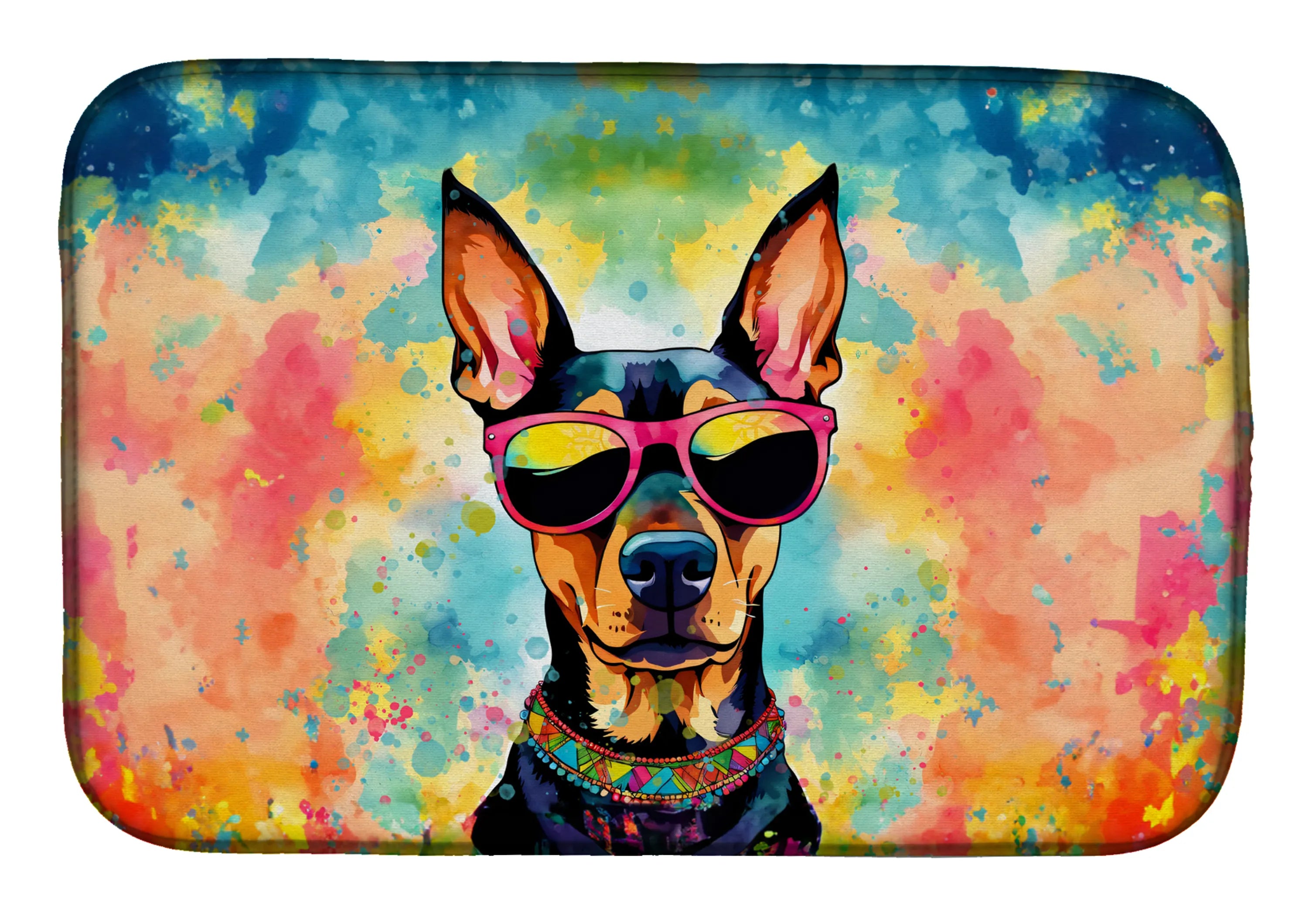Hippie Dawg Dish Drying Mat - Size: 14  X 21" | Pack Of: 1 | Collection name: Hippie dawg