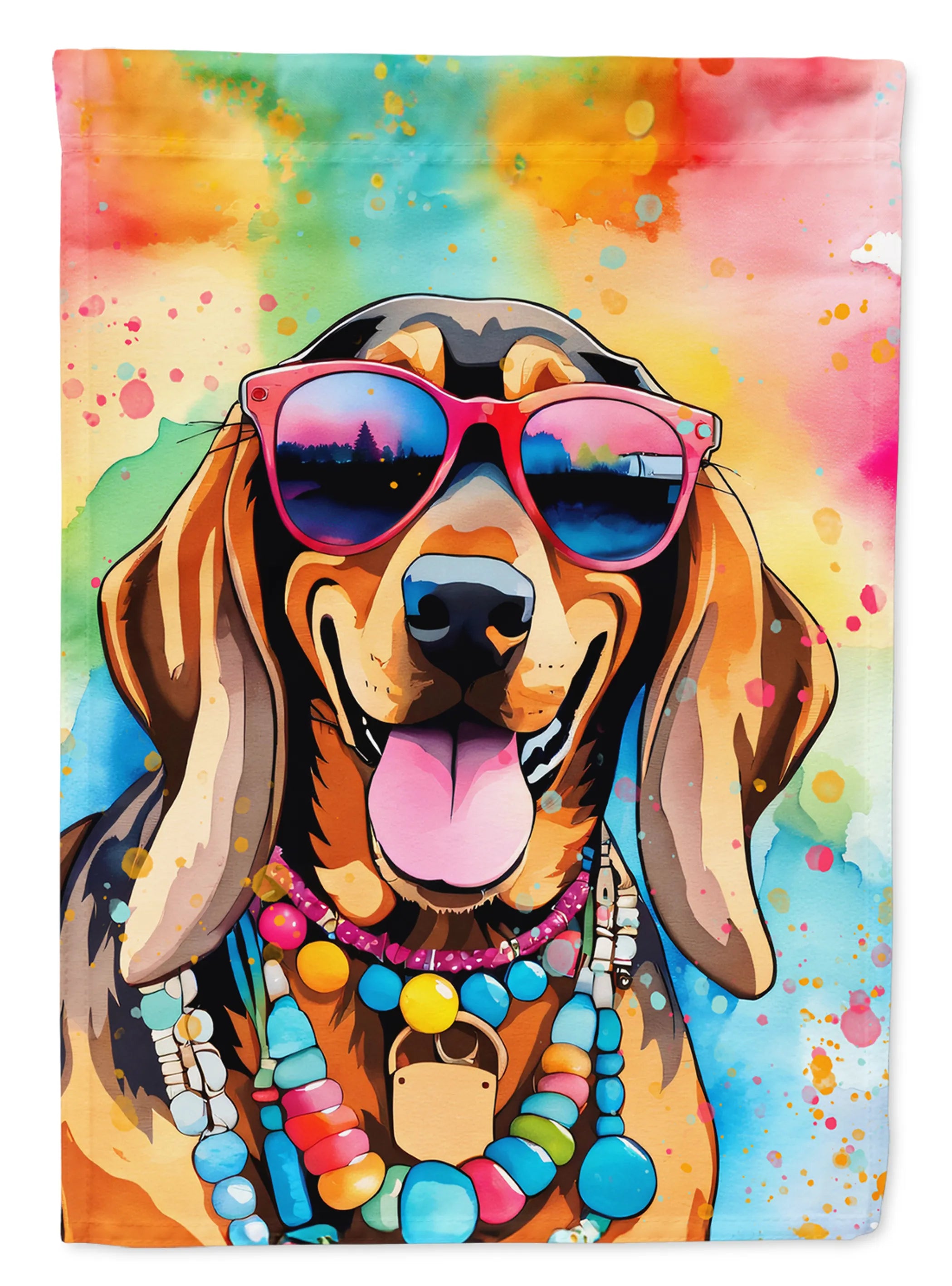 Hippie Dawg Decorative Flag - Size: GARDEN SIZE | Pack Of: 1 | Collection name: Hippie dawg
