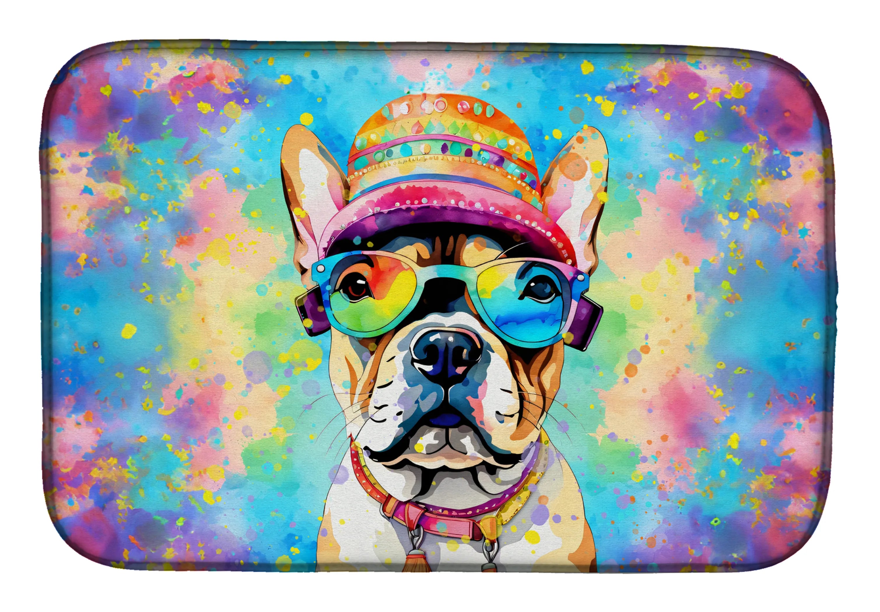 Hippie Dawg Dish Drying Mat - Size: 14  X 21" | Pack Of: 1 | Collection name: Hippie dawg