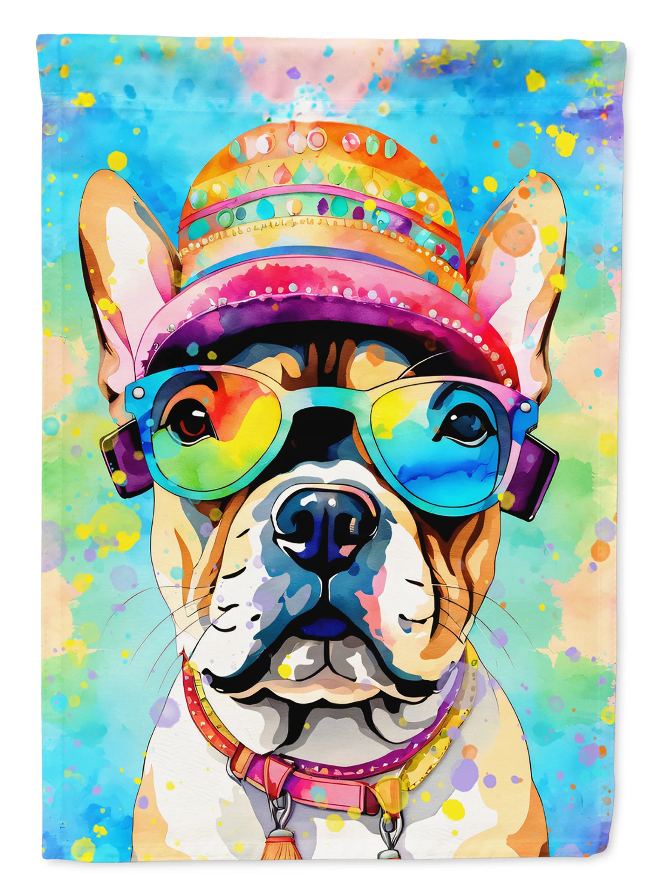 Hippie Dawg Decorative Flag - Size: GARDEN SIZE | Pack Of: 1 | Collection name: Hippie dawg