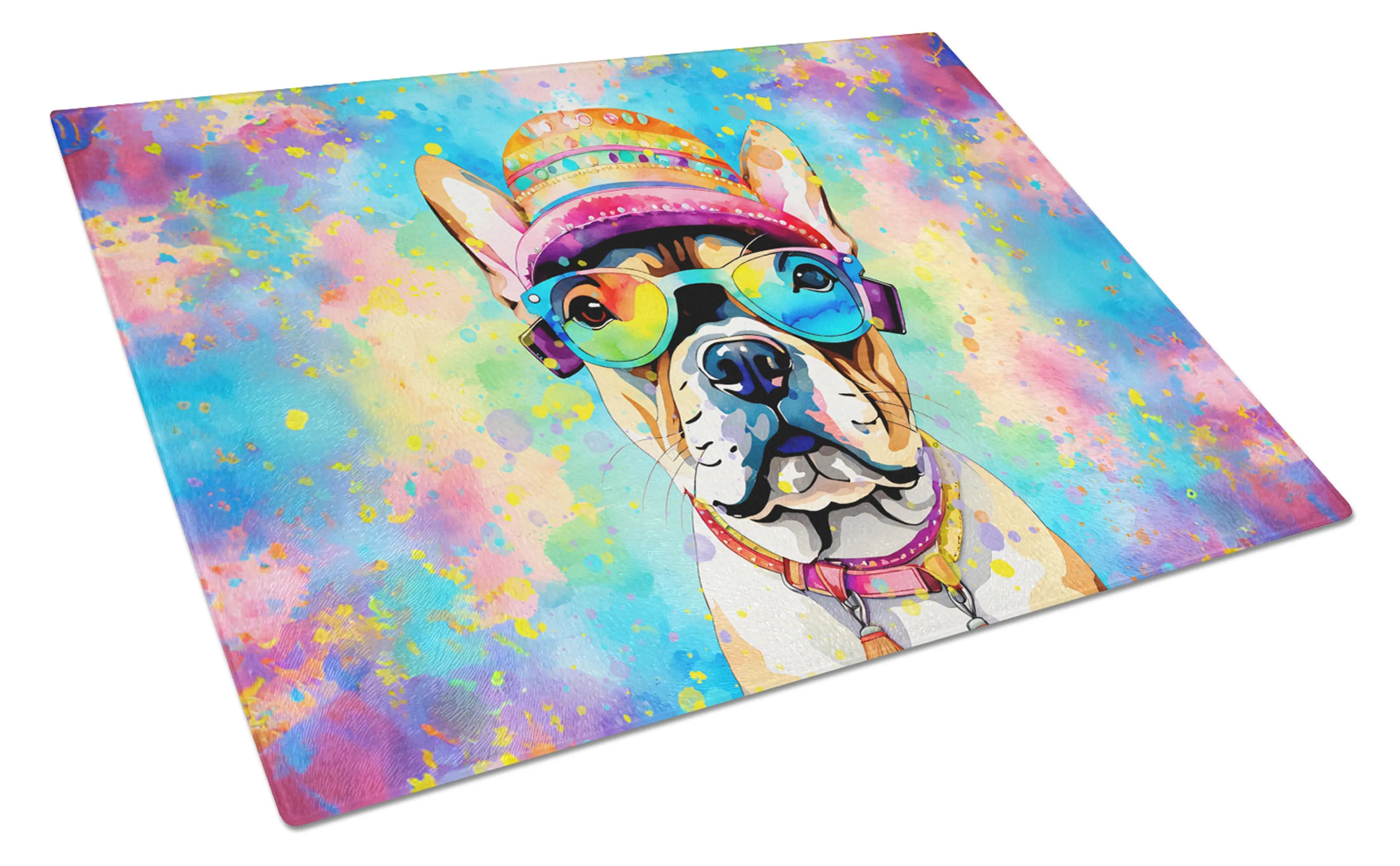 Hippie Dawg Glass Cutting Board - Size: LARGE | Pack Of: 1 | Collection name: Hippie dawg