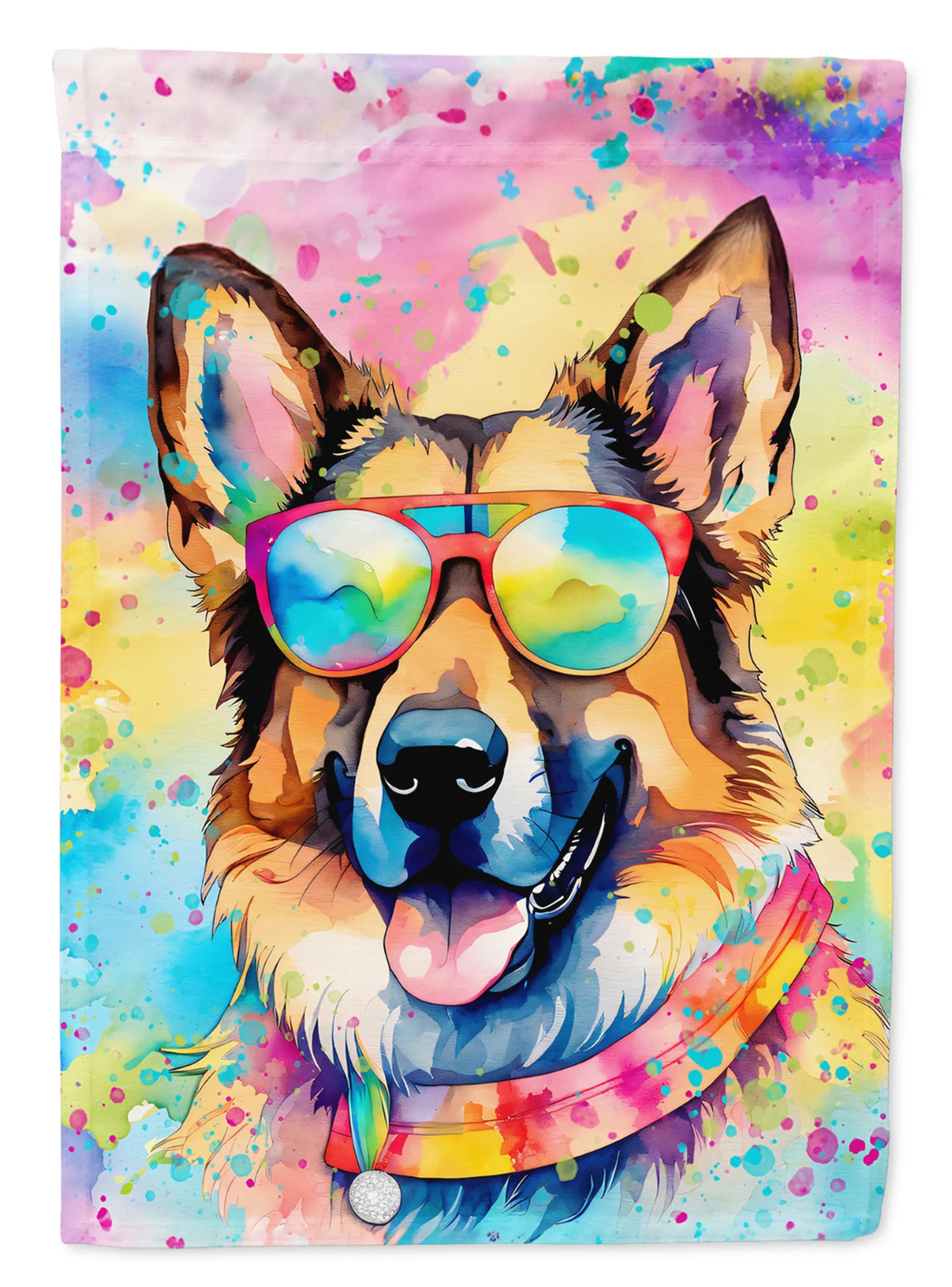 Hippie Dawg Decorative Flag - Size: GARDEN SIZE | Pack Of: 1 | Collection name: Hippie dawg