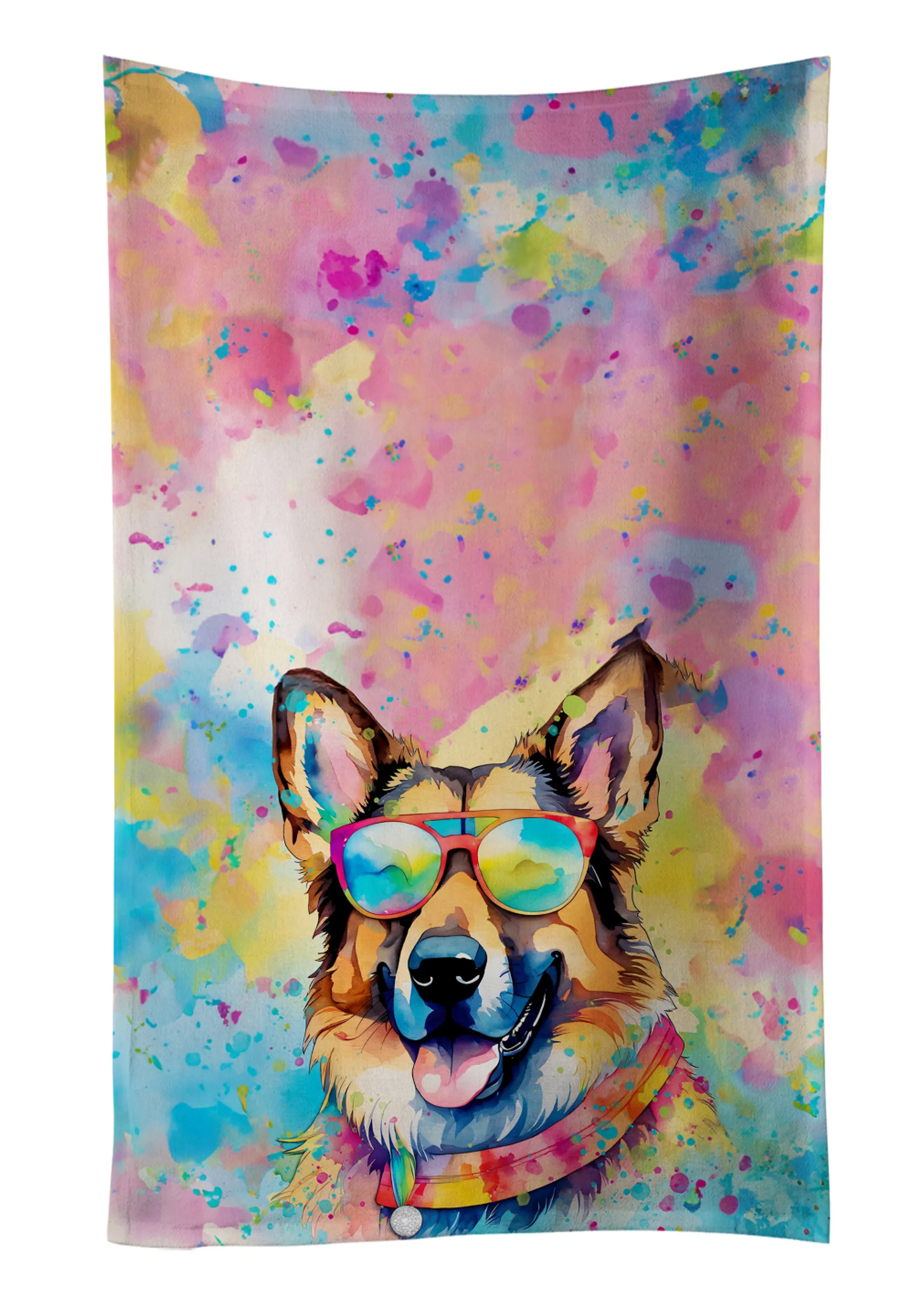 Hippie Dawg Kitchen Towel - Size: 25HX15W | Pack Of: 1 | Collection name: Hippie dawg