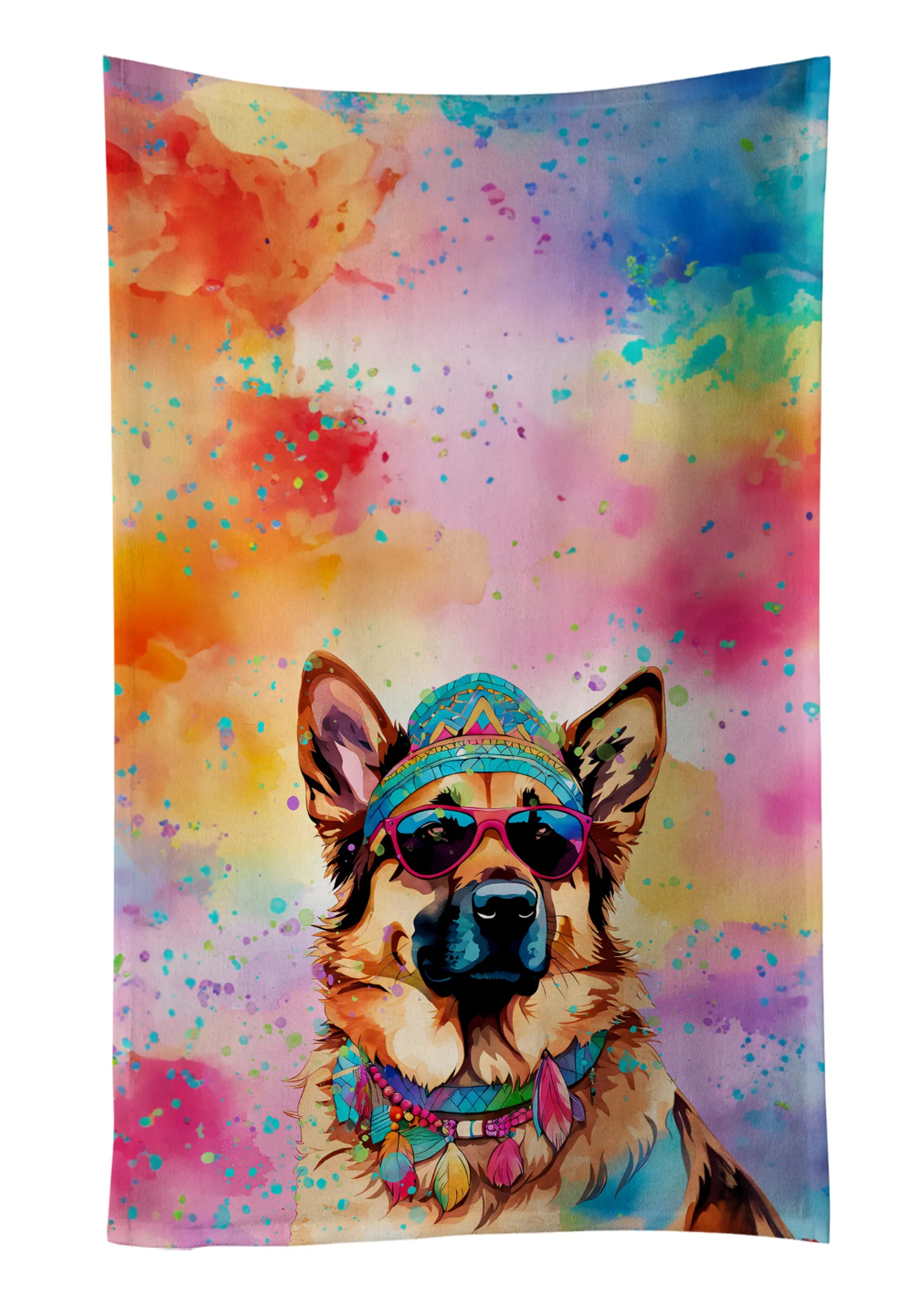 Hippie Dawg Kitchen Towel - Size: 25HX15W | Pack Of: 1 | Collection name: Hippie dawg