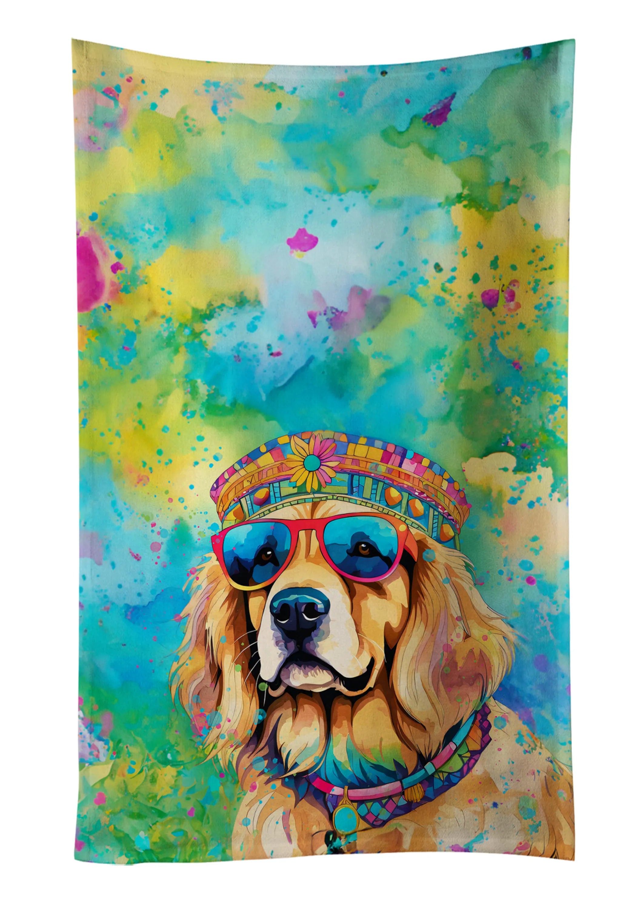 Hippie Dawg Kitchen Towel - Size: 25HX15W | Pack Of: 1 | Collection name: Hippie dawg