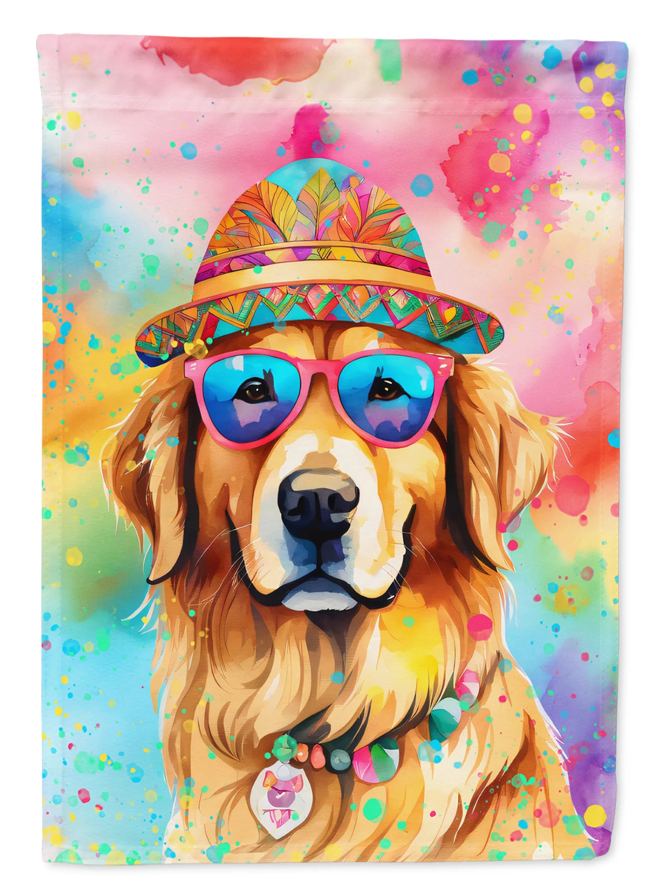 Hippie Dawg Decorative Flag - Size: GARDEN SIZE | Pack Of: 1 | Collection name: Hippie dawg