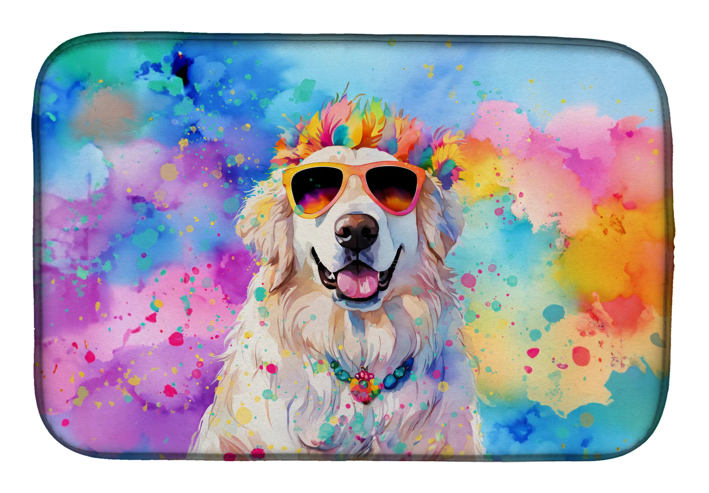 Hippie Dawg Dish Drying Mat - Size: 14  X 21" | Pack Of: 1 | Collection name: Hippie dawg