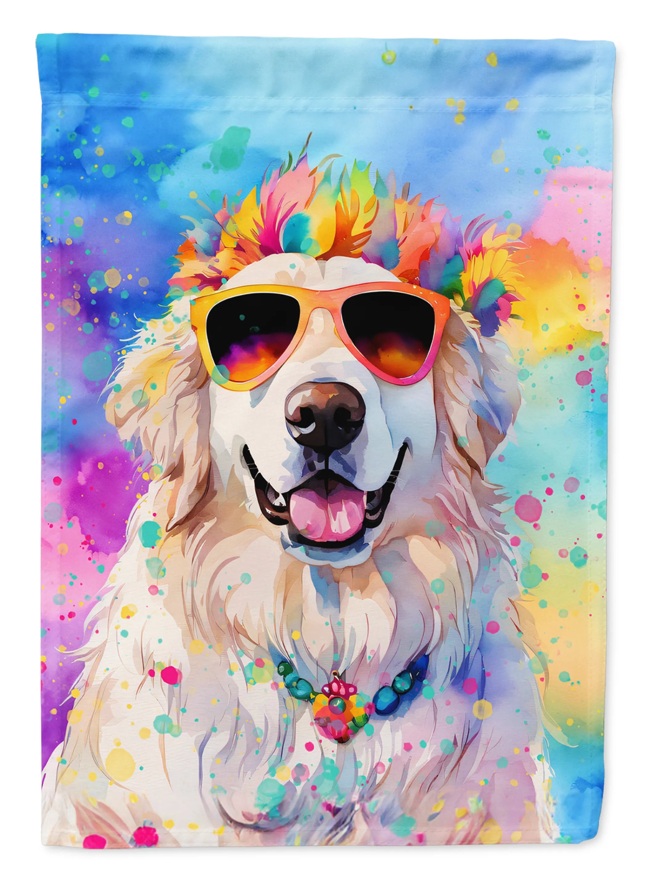 Hippie Dawg Decorative Flag - Size: GARDEN SIZE | Pack Of: 1 | Collection name: Hippie dawg