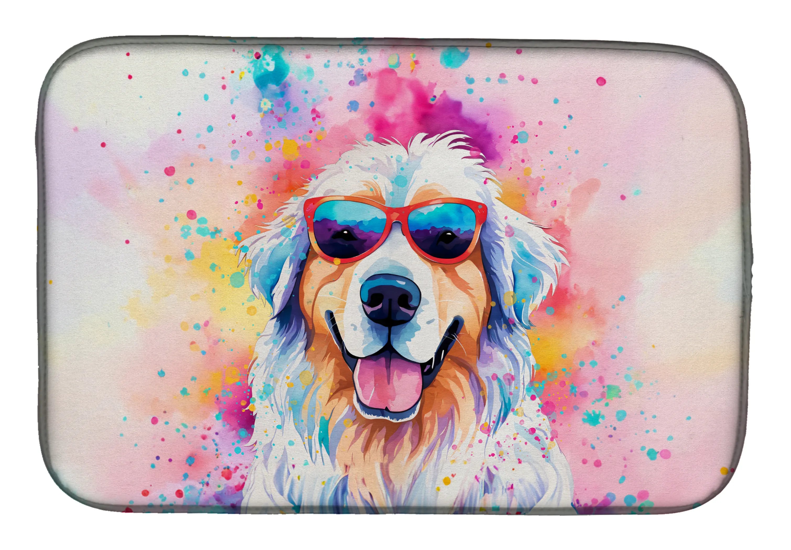 Hippie Dawg Dish Drying Mat - Size: 14  X 21" | Pack Of: 1 | Collection name: Hippie dawg