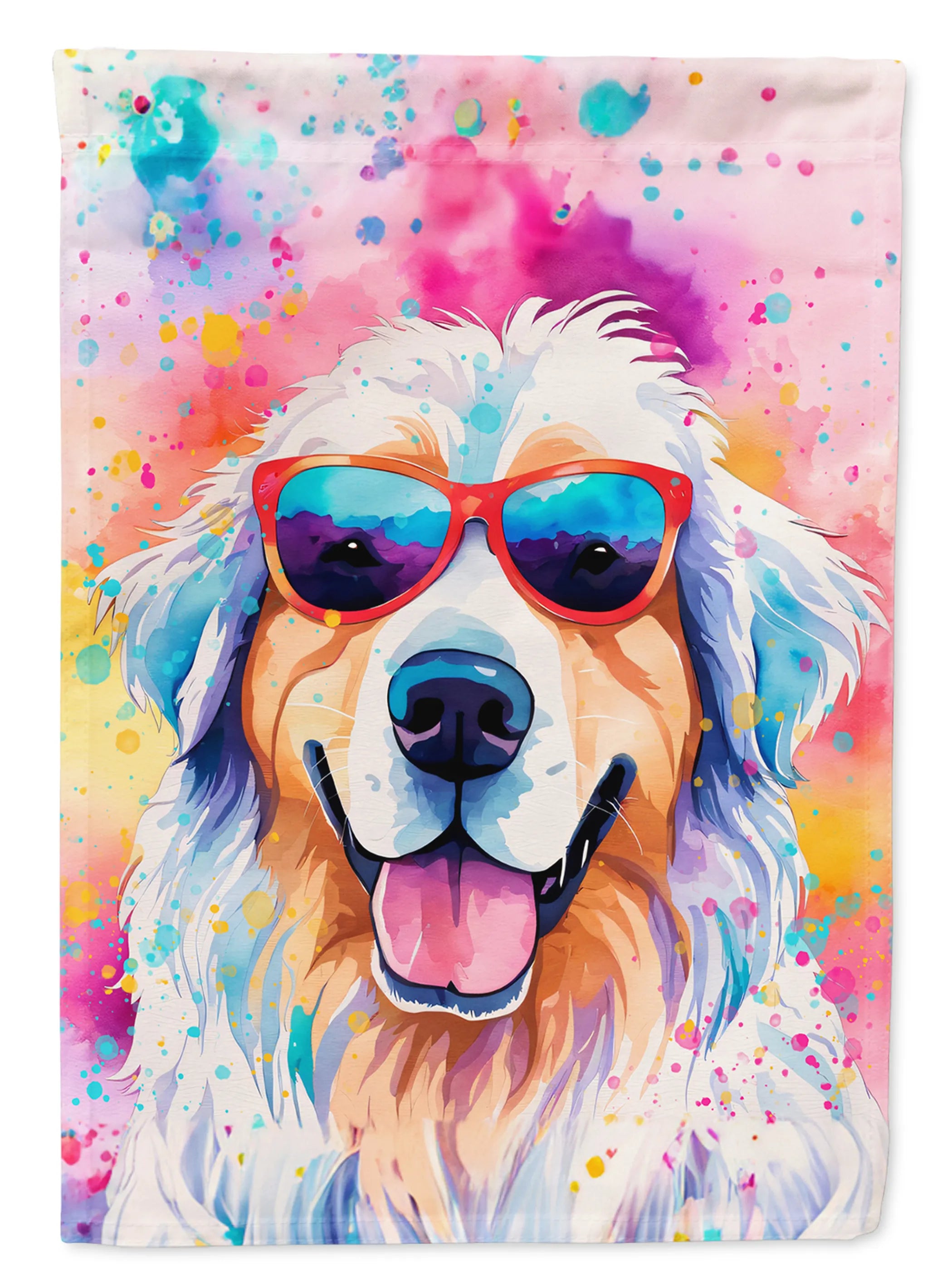 Hippie Dawg Decorative Flag - Size: GARDEN SIZE | Pack Of: 1 | Collection name: Hippie dawg