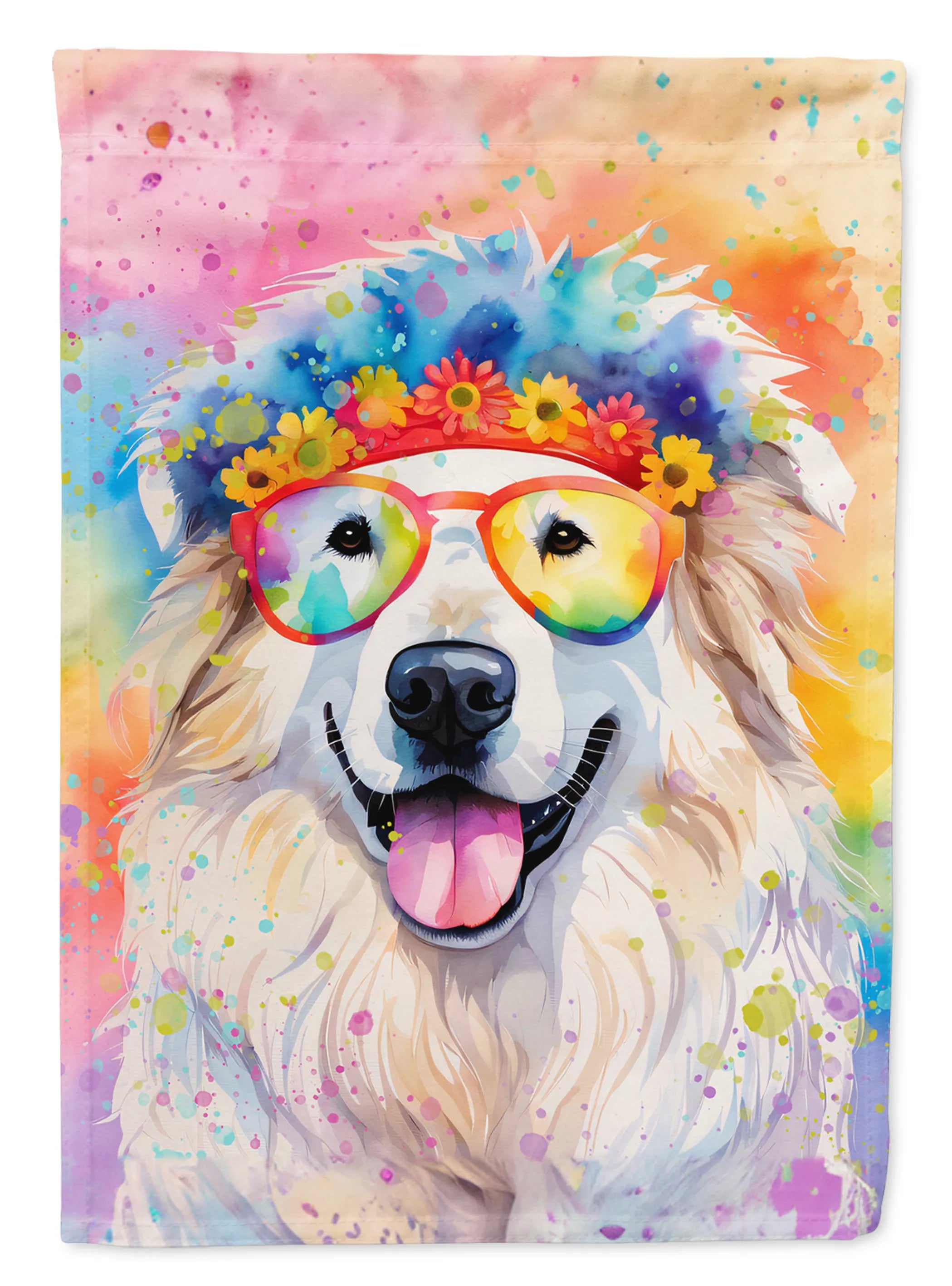 Hippie Dawg Decorative Flag - Size: GARDEN SIZE | Pack Of: 1 | Collection name: Hippie dawg