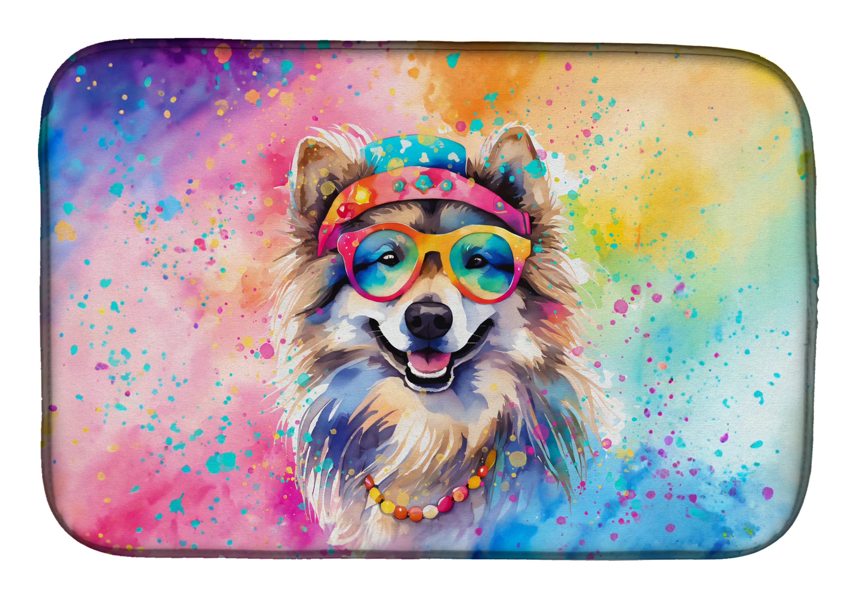 Hippie Dawg Dish Drying Mat - Size: 14  X 21" | Pack Of: 1 | Collection name: Hippie dawg