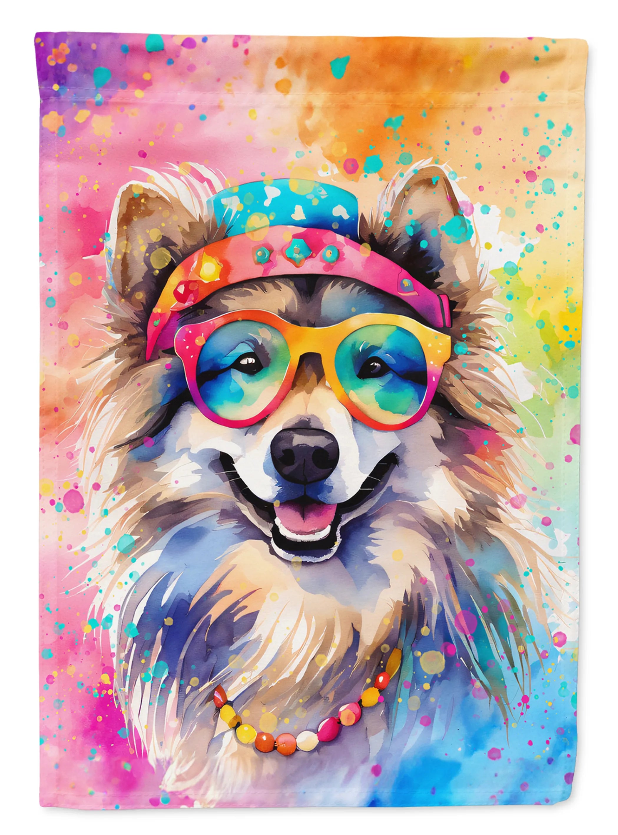 Hippie Dawg Decorative Flag - Size: GARDEN SIZE | Pack Of: 1 | Collection name: Hippie dawg