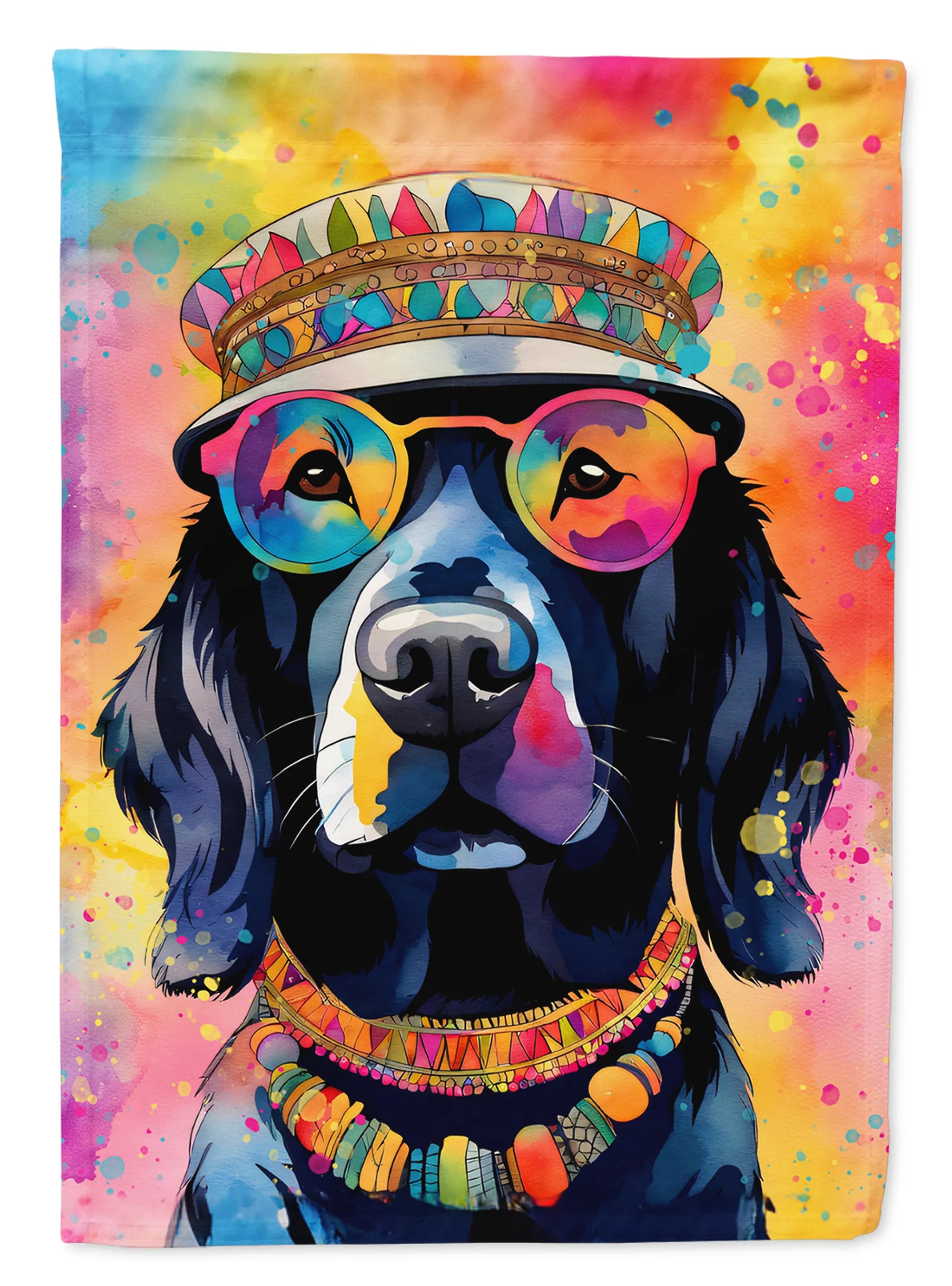 Hippie Dawg Decorative Flag - Size: GARDEN SIZE | Pack Of: 1 | Collection name: Hippie dawg