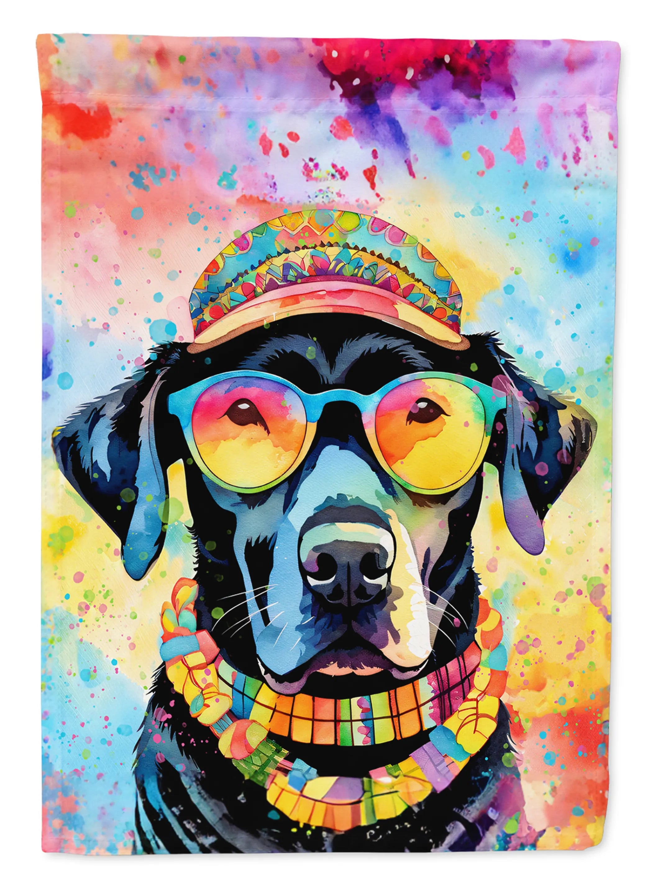 Hippie Dawg Decorative Flag - Size: GARDEN SIZE | Pack Of: 1 | Collection name: Hippie dawg