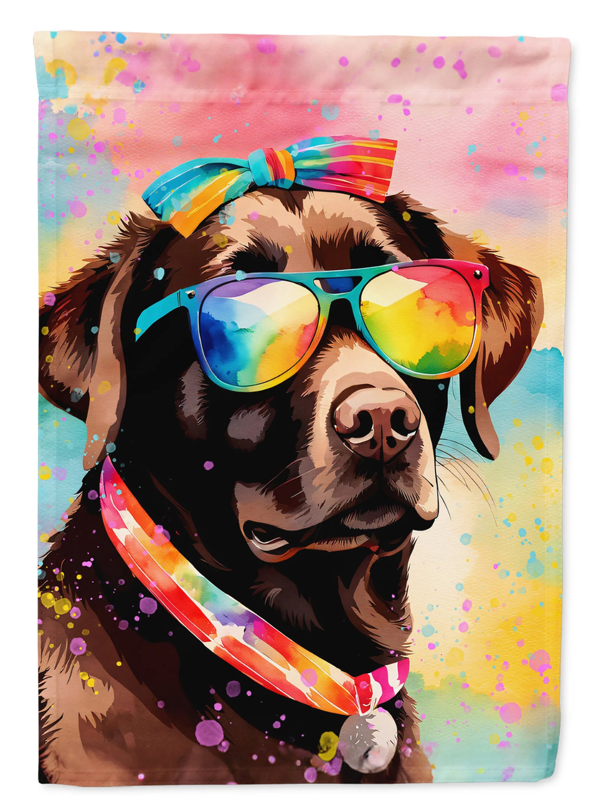 Hippie Dawg Decorative Flag - Size: GARDEN SIZE | Pack Of: 1 | Collection name: Hippie dawg