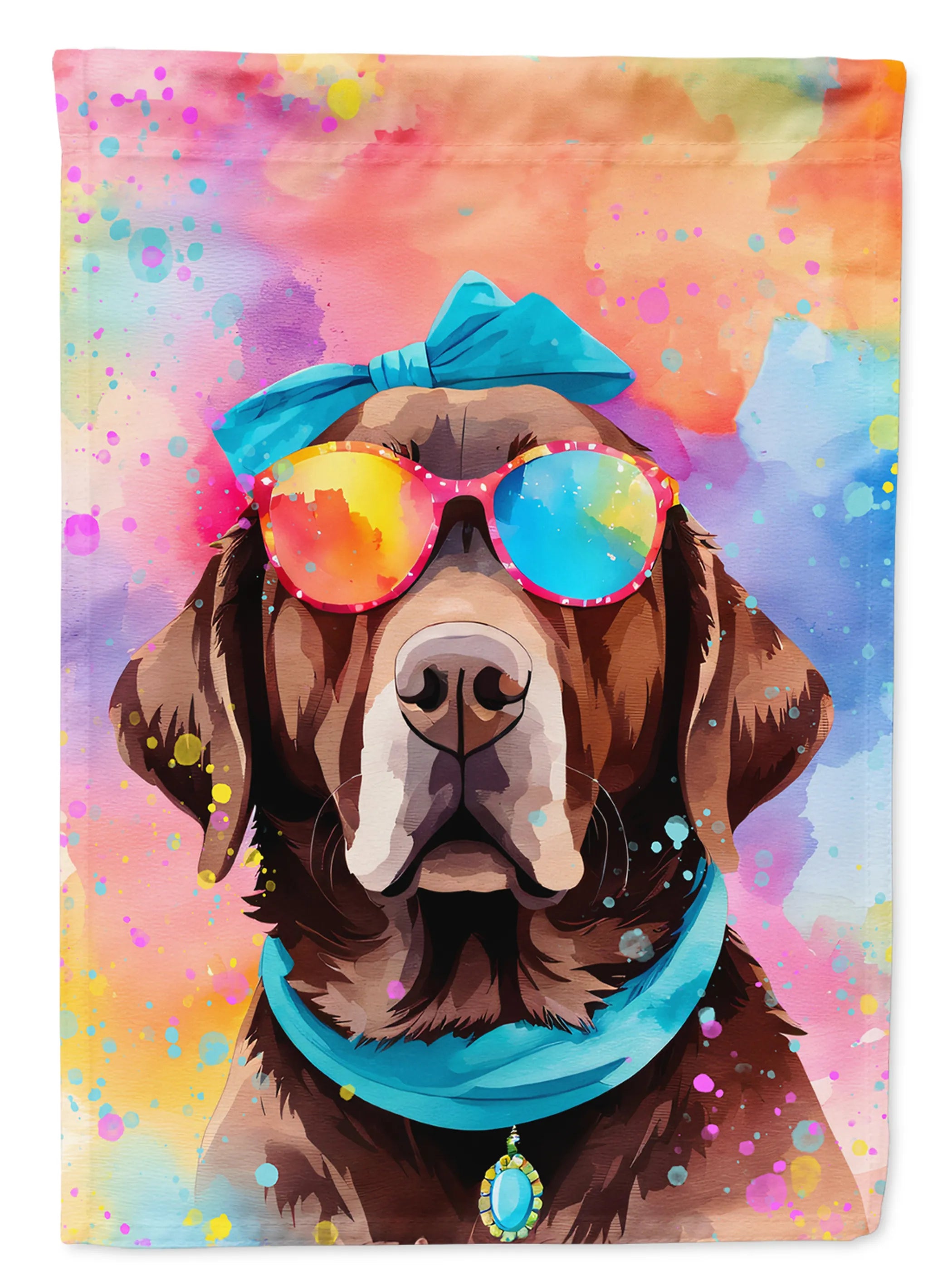 Hippie Dawg Decorative Flag - Size: GARDEN SIZE | Pack Of: 1 | Collection name: Hippie dawg