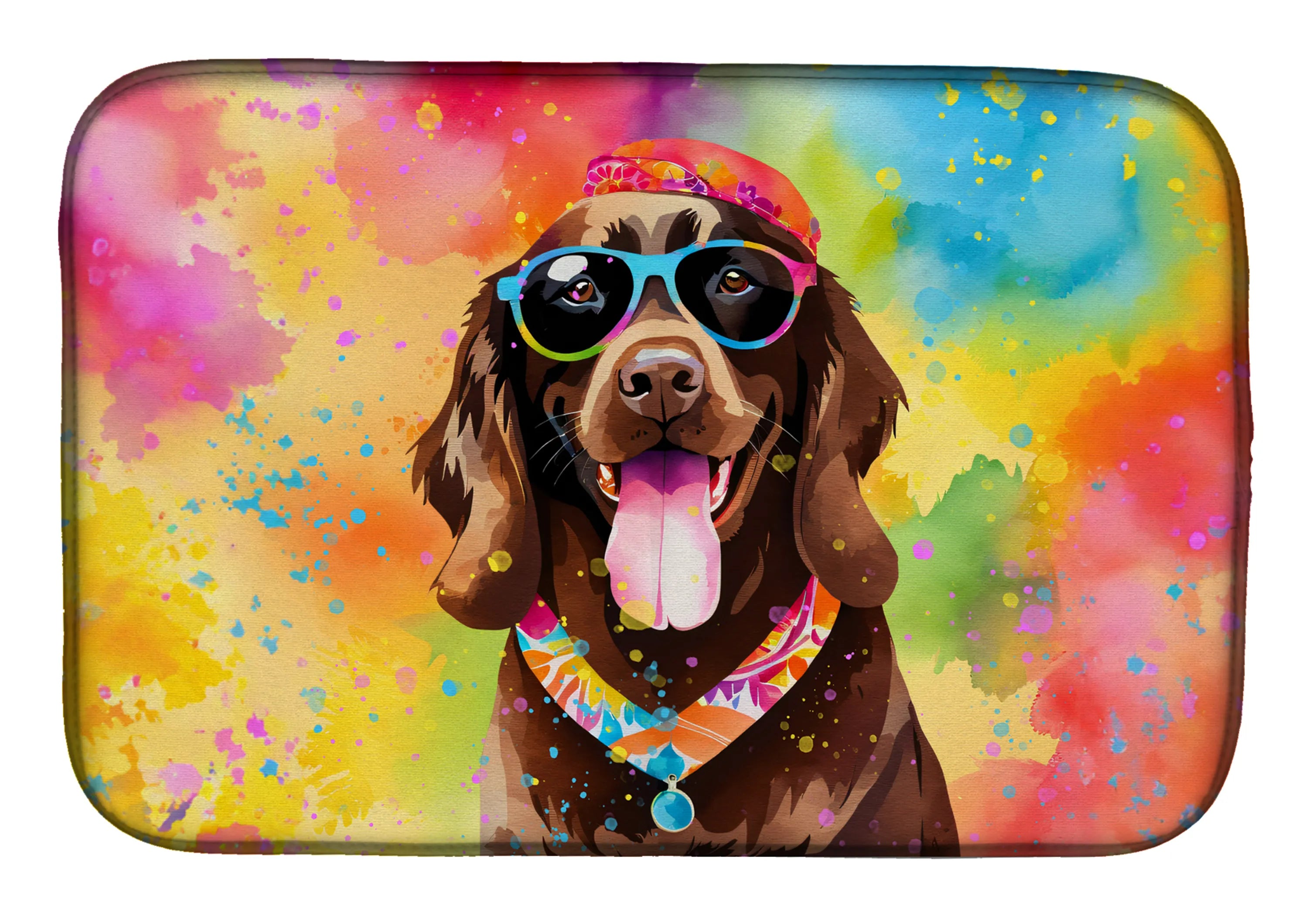 Hippie Dawg Dish Drying Mat - Size: 14  X 21" | Pack Of: 1 | Collection name: Hippie dawg