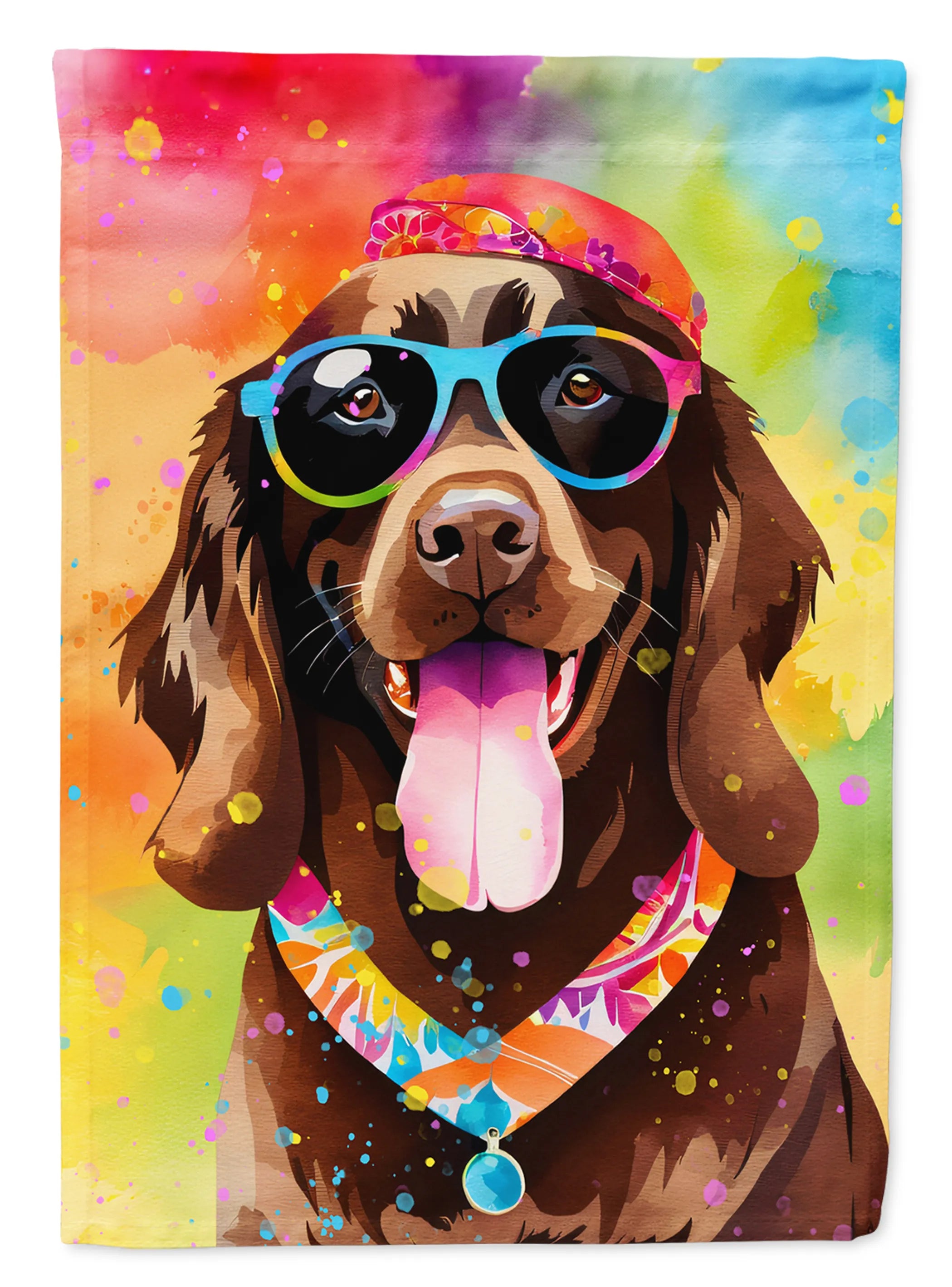 Hippie Dawg Decorative Flag - Size: GARDEN SIZE | Pack Of: 1 | Collection name: Hippie dawg