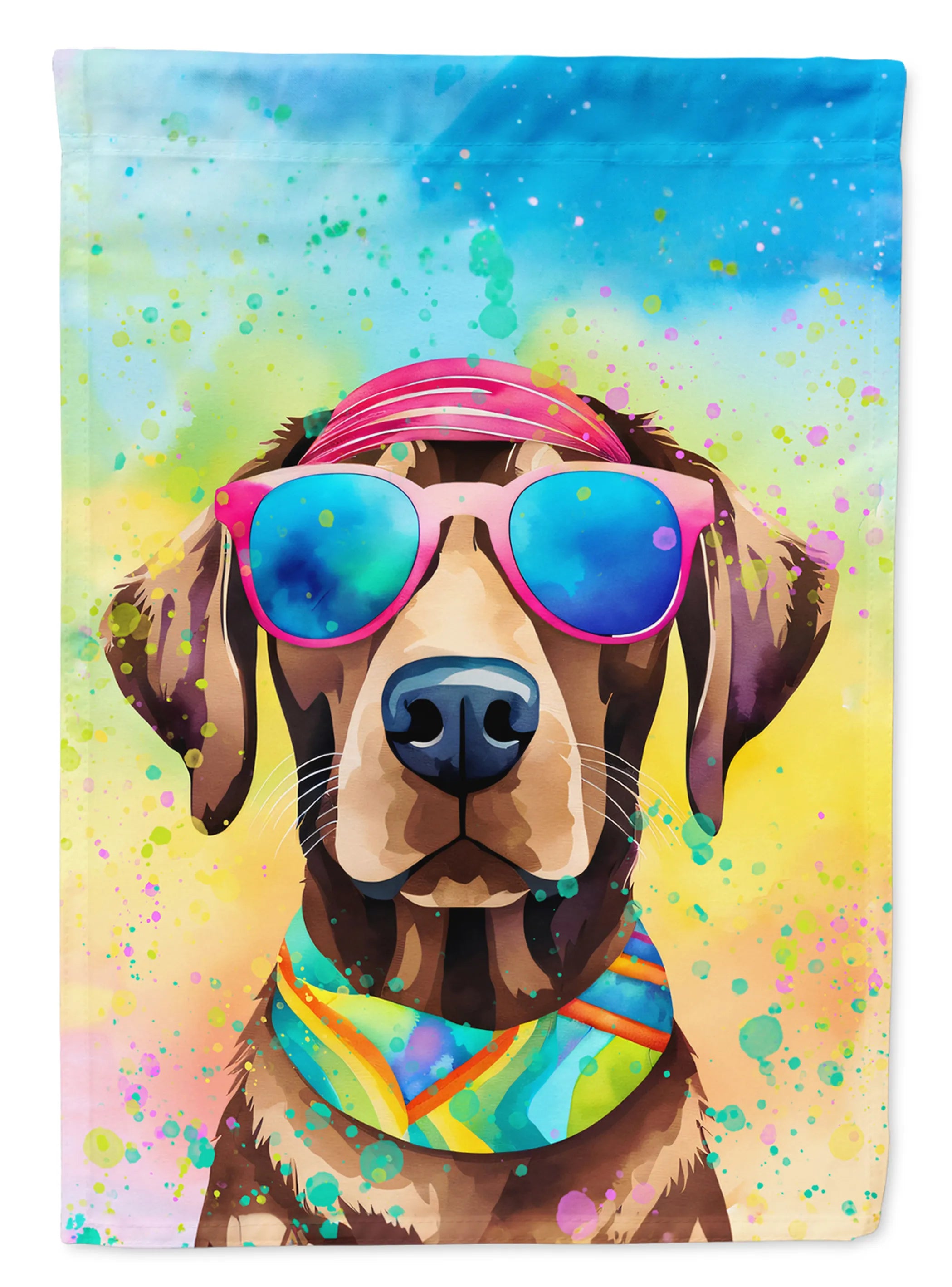 Hippie Dawg Decorative Flag - Size: GARDEN SIZE | Pack Of: 1 | Collection name: Hippie dawg