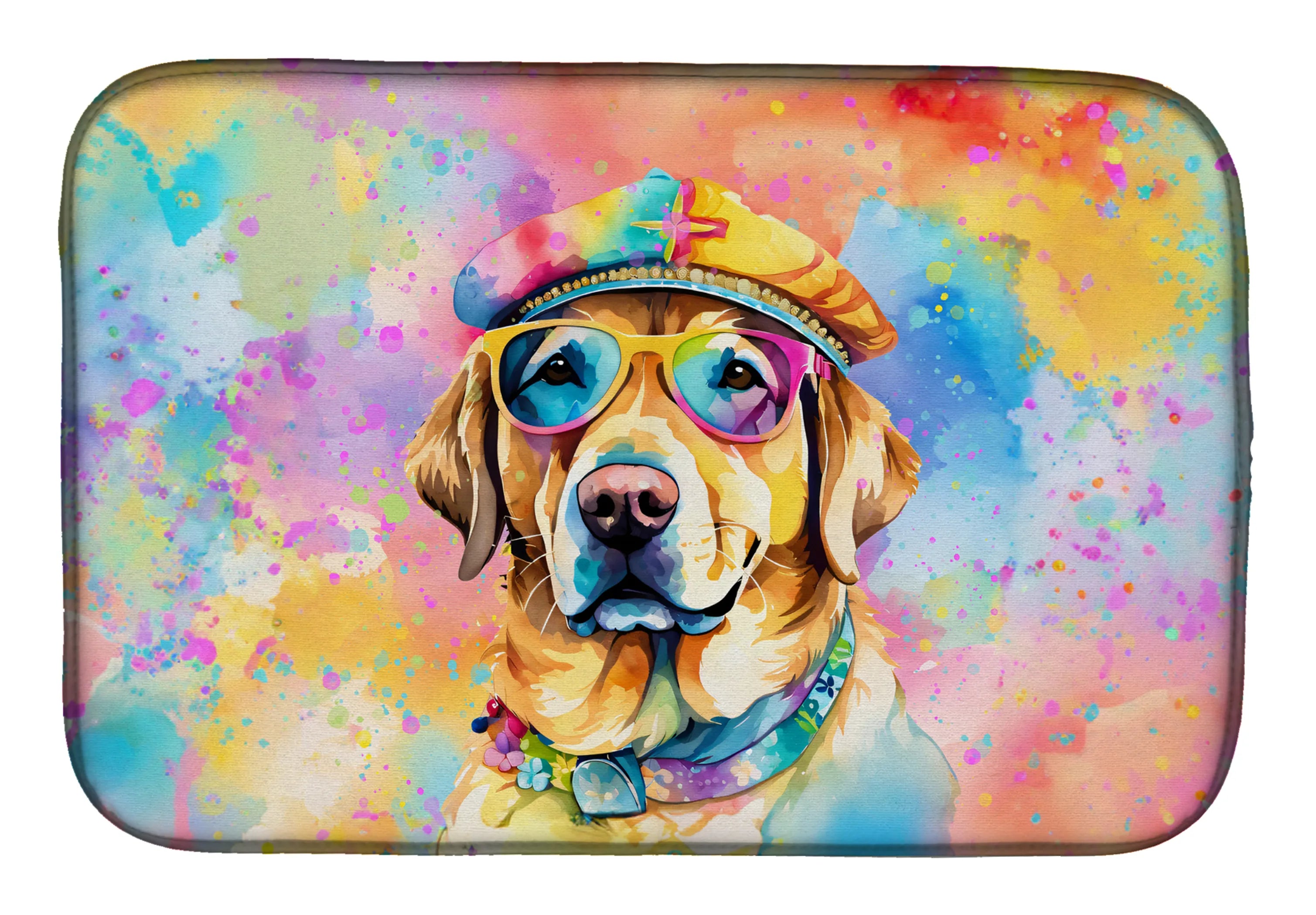 Hippie Dawg Dish Drying Mat - Size: 14  X 21" | Pack Of: 1 | Collection name: Hippie dawg